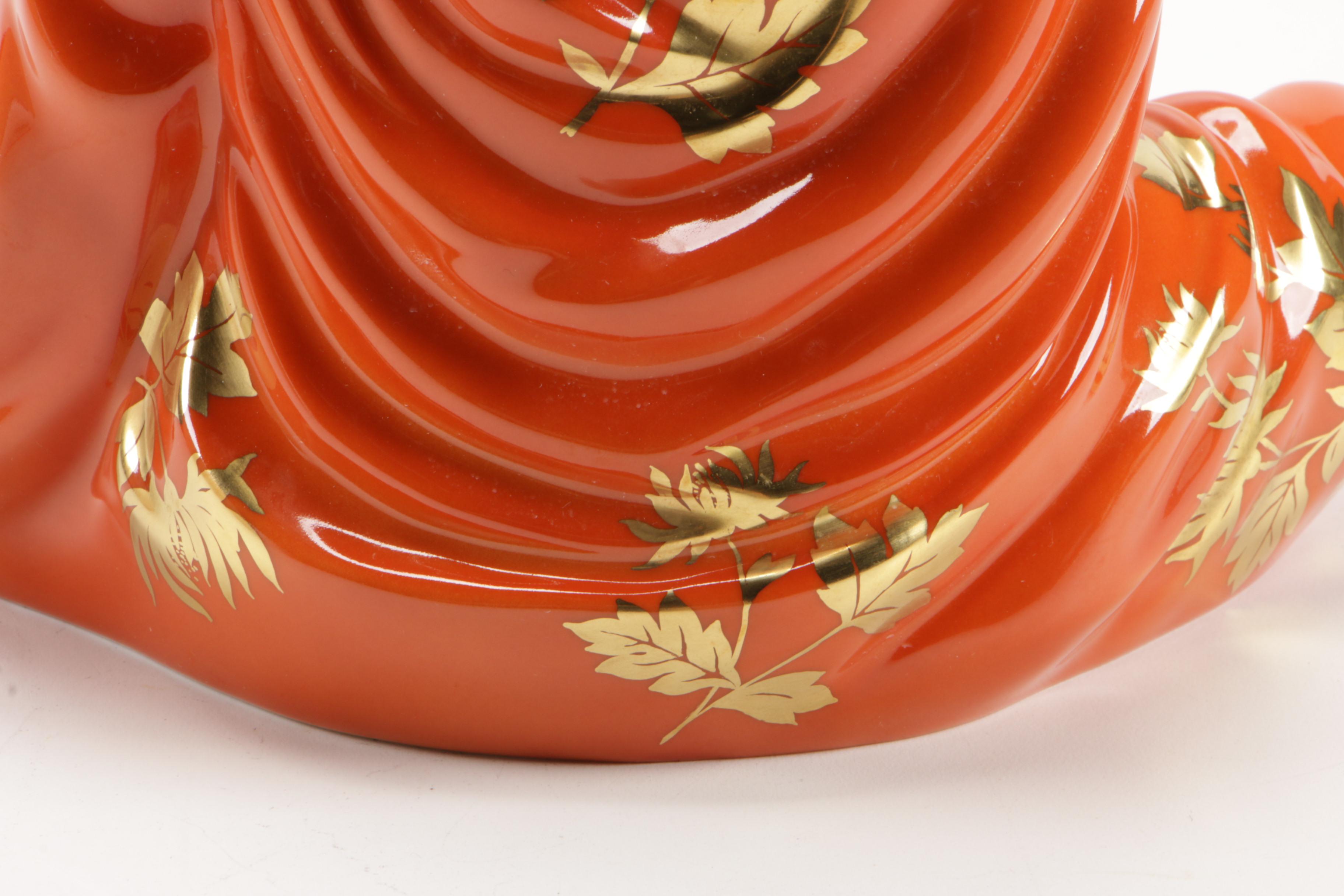 Herend Chrysanteme d’Or Porcelain "Buddha" Statue Figurine