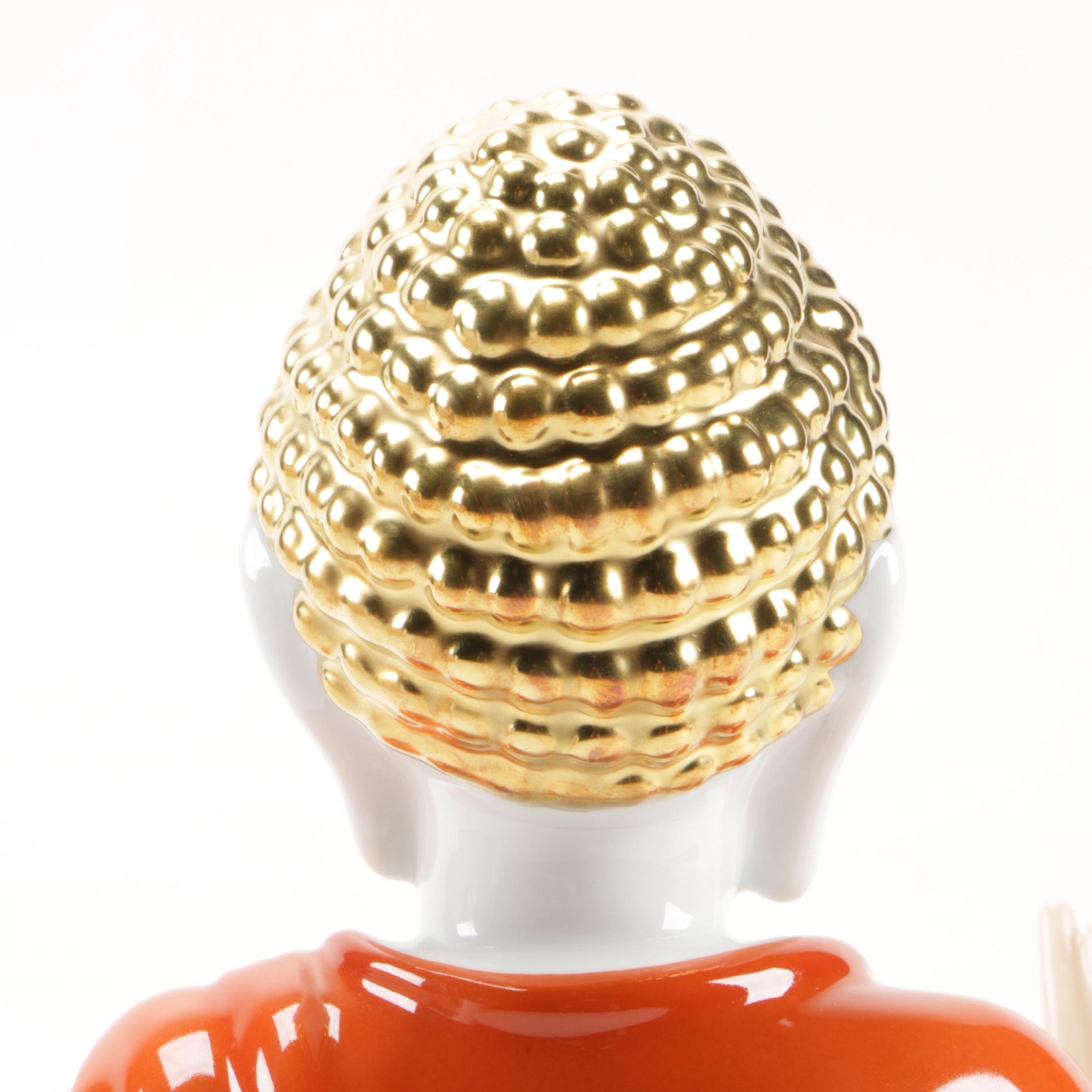 Herend Chrysanteme d’Or Porcelain "Buddha" Statue Figurine