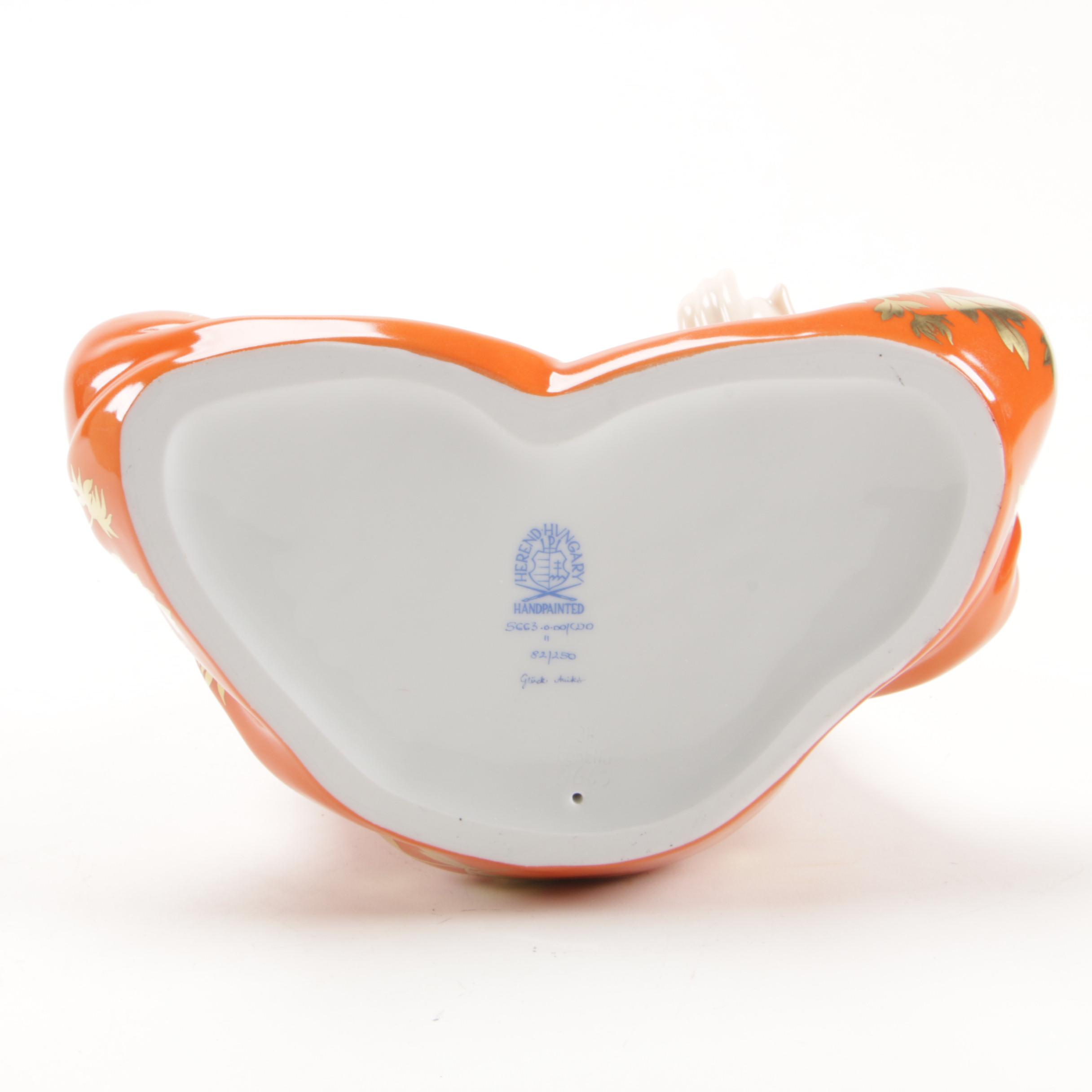 Herend Chrysanteme d’Or Porcelain "Buddha" Statue Figurine