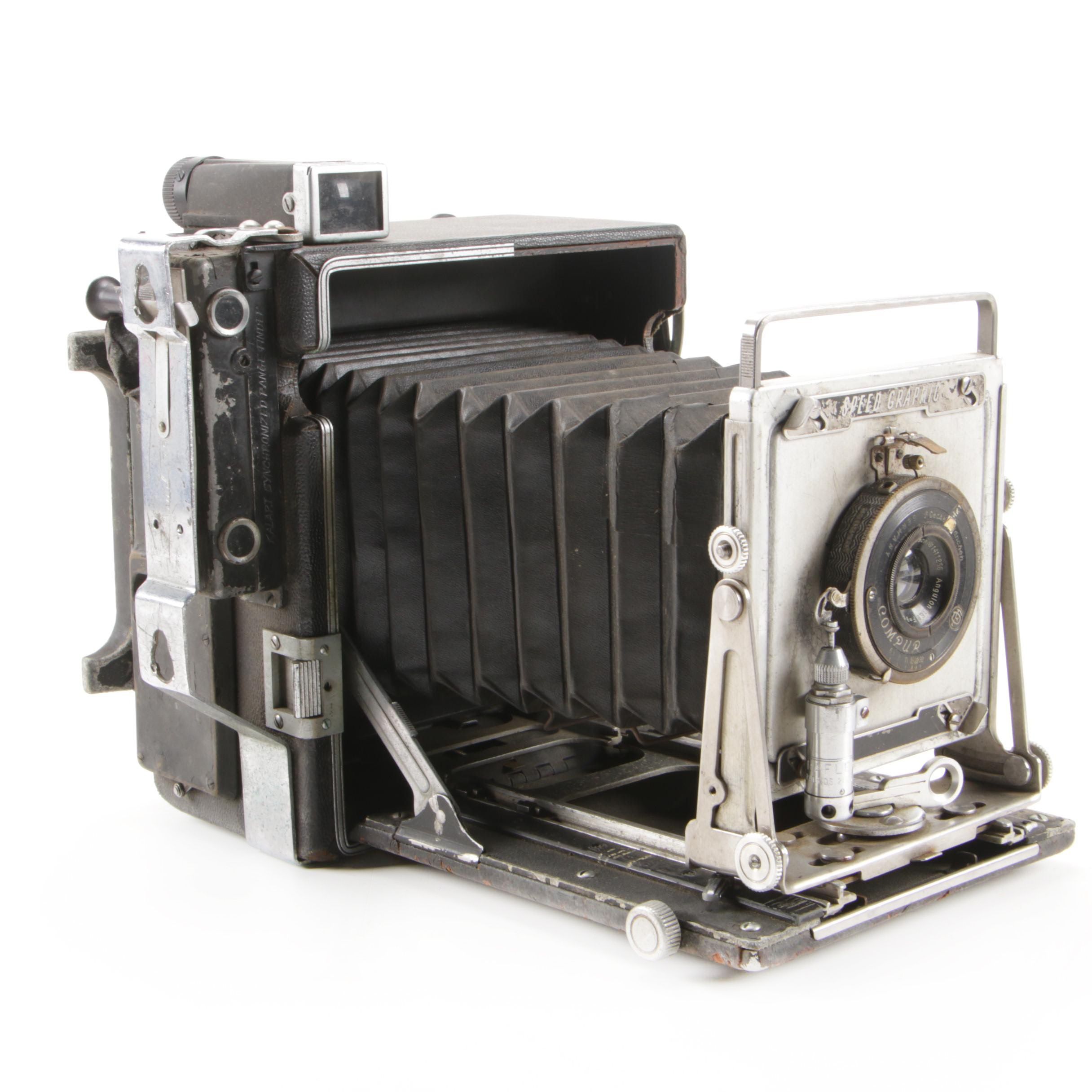 Graflex Speed Graphic Medium Format Folding Camera, Mid-20th Century