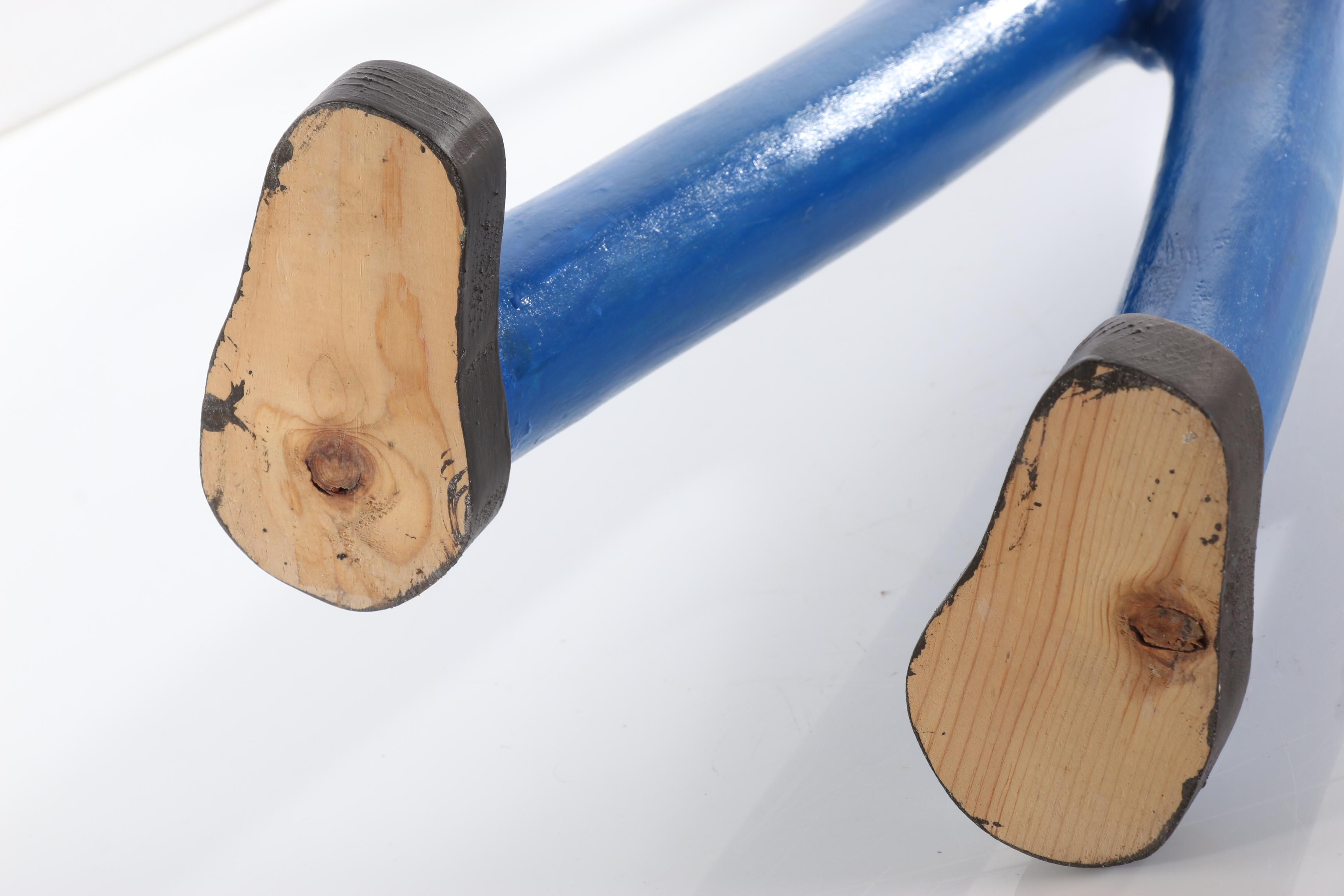 Calvin Cooper Folk Art Polychrome Wood Carving of Man with Hoe