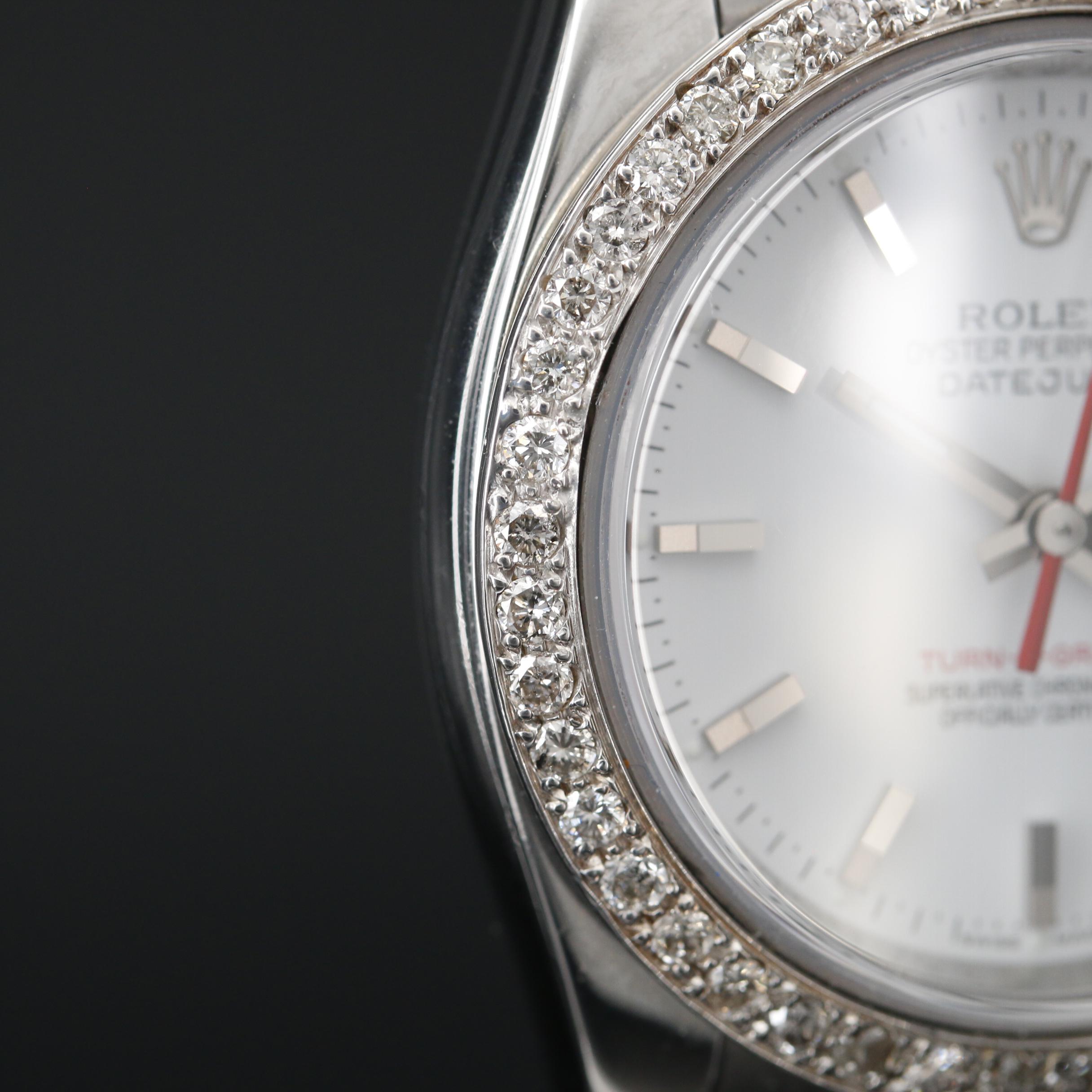 Rolex Datejust Turn-O-Graph 1.38 CTW Diamond Bezel and Stainless Steel Watch