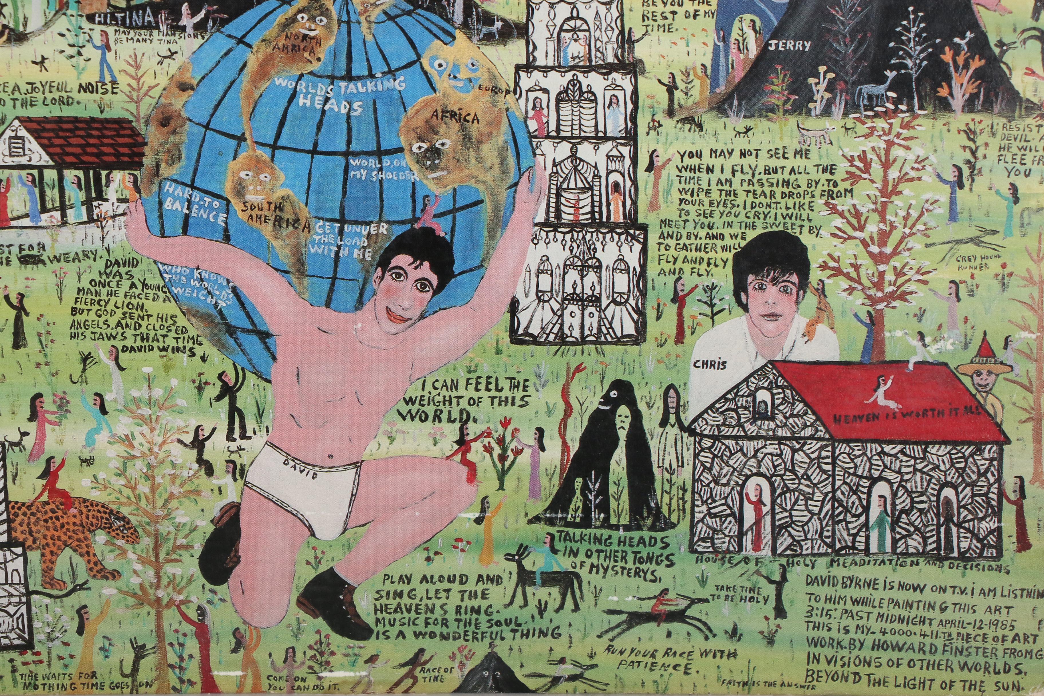 Howard Finster Designed Talking Heads Record Album "Little Creatures", 1985