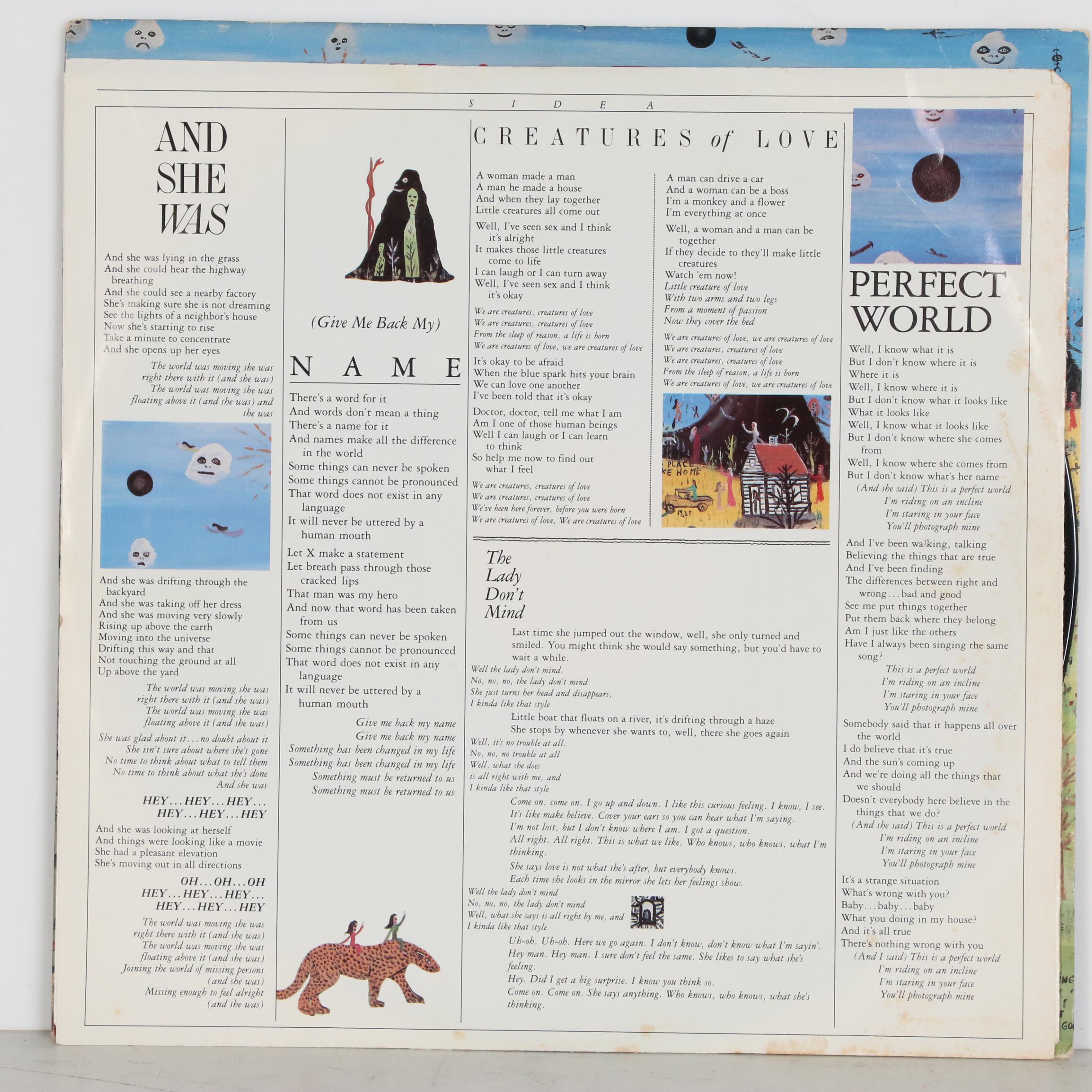 Howard Finster Designed Talking Heads Record Album "Little Creatures", 1985