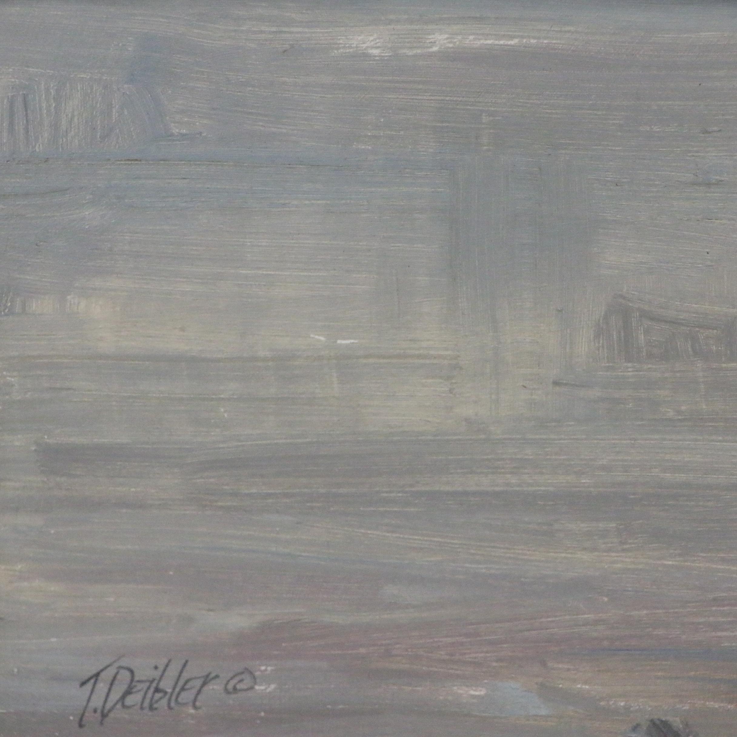 Tim Deibler Plein Air Impressionist Style Oil Mountain Landscape, 1997