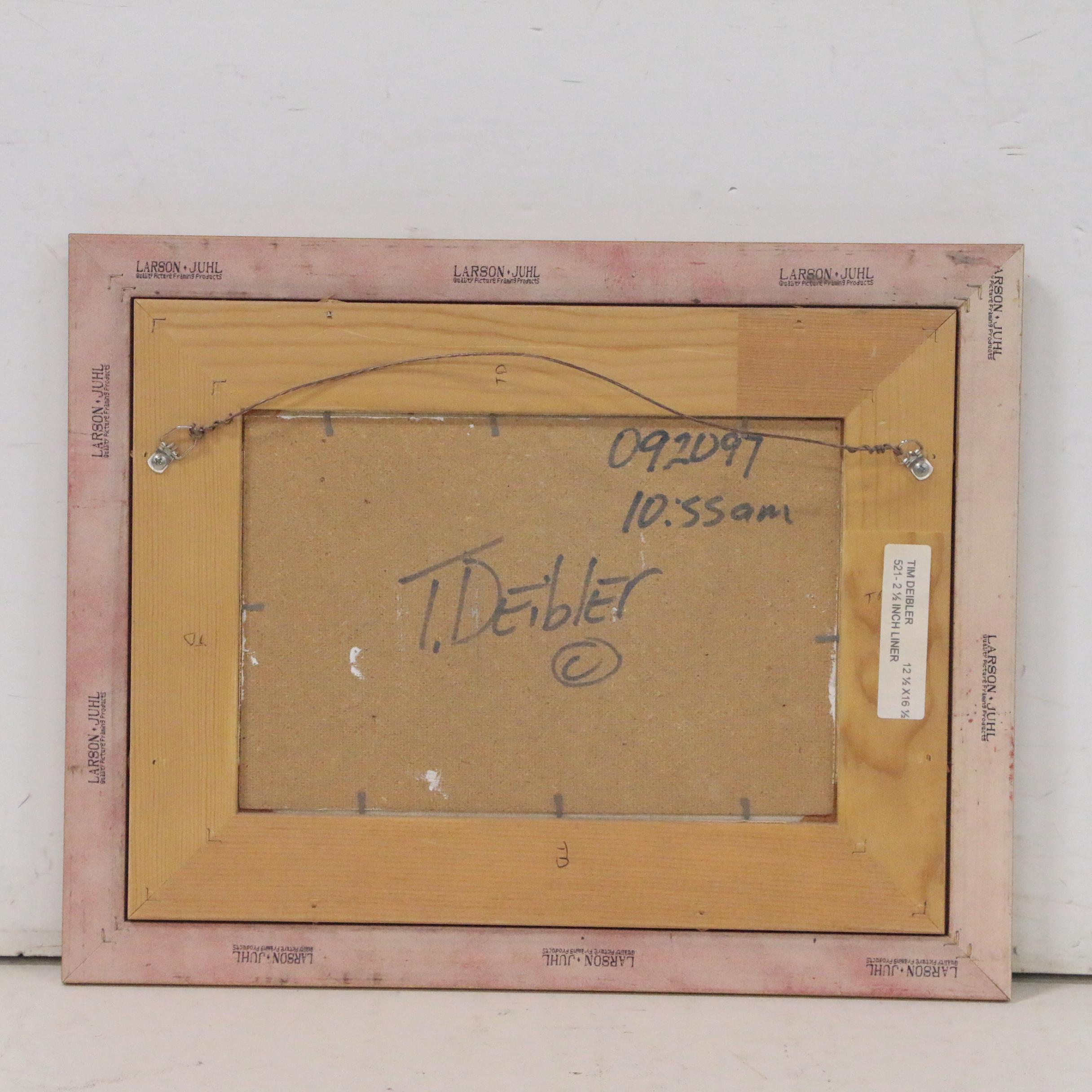 Tim Deibler Plein Air Impressionist Style Oil Mountain Landscape, 1997