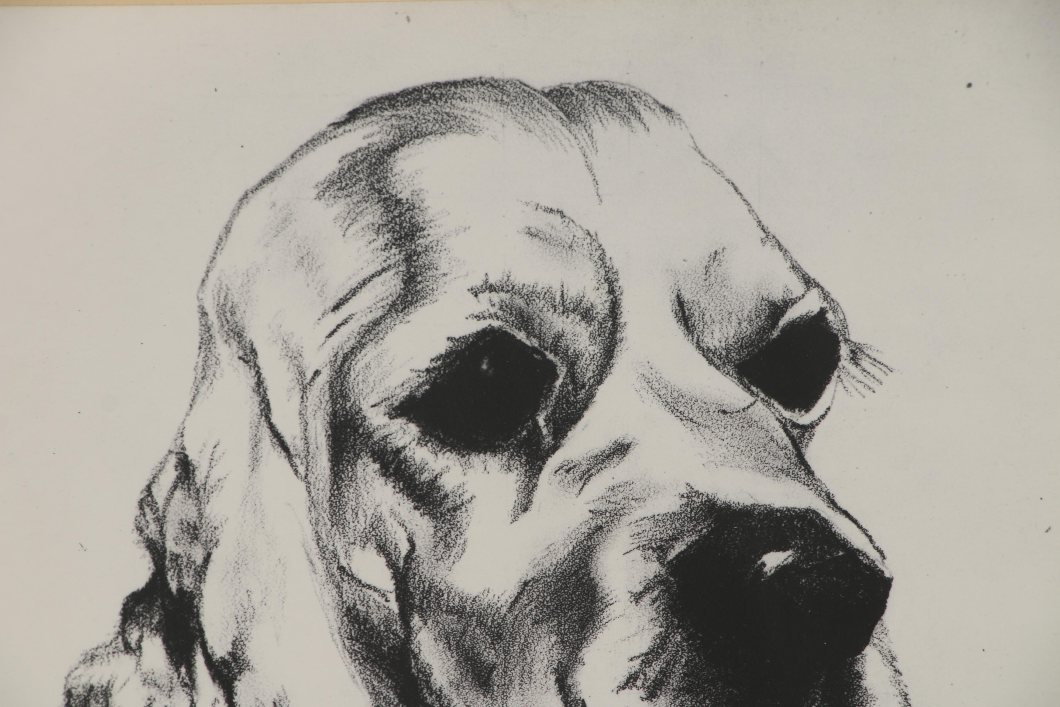 Pair of Dog Lithographs After Al Dobson, 20th Century