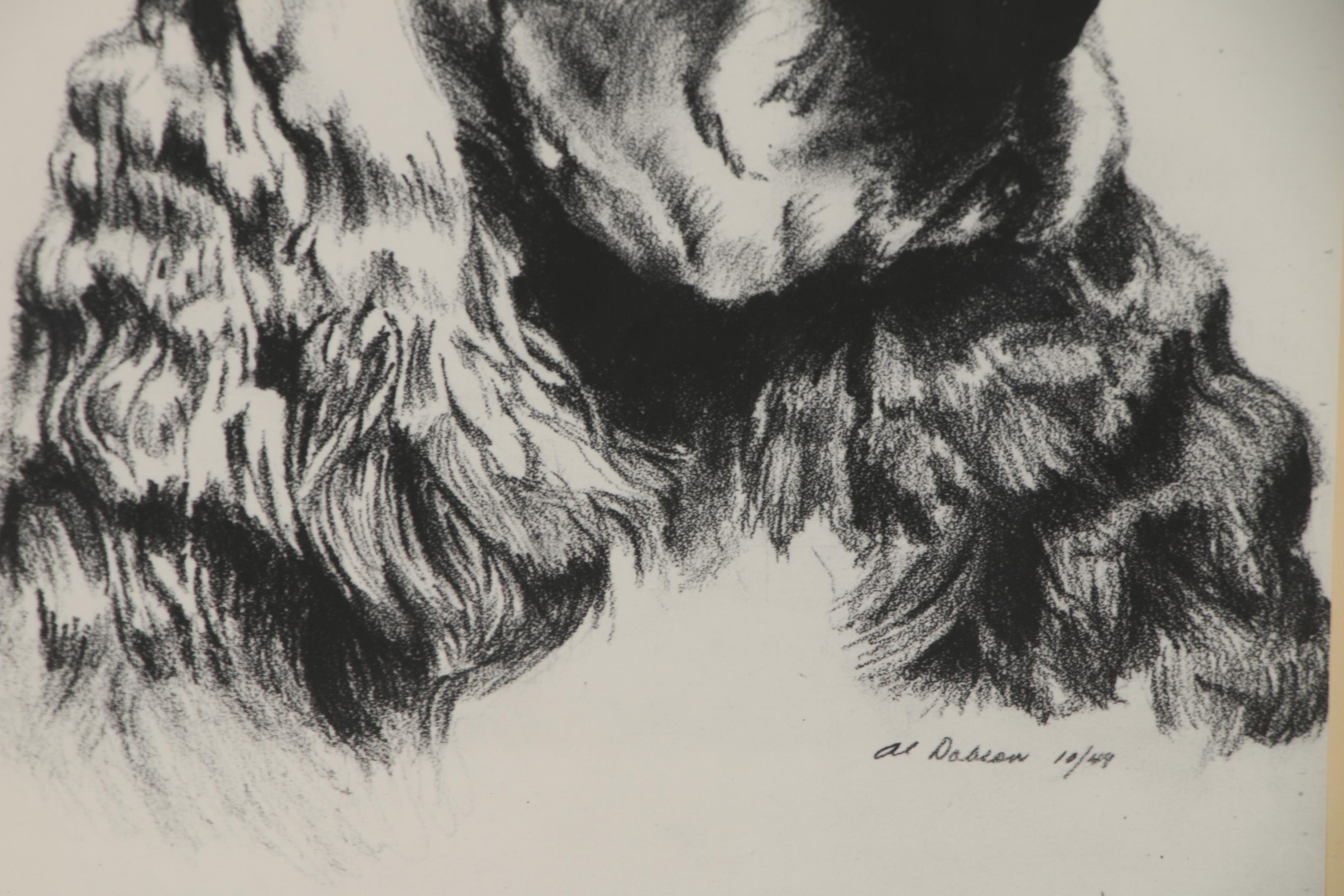 Pair of Dog Lithographs After Al Dobson, 20th Century