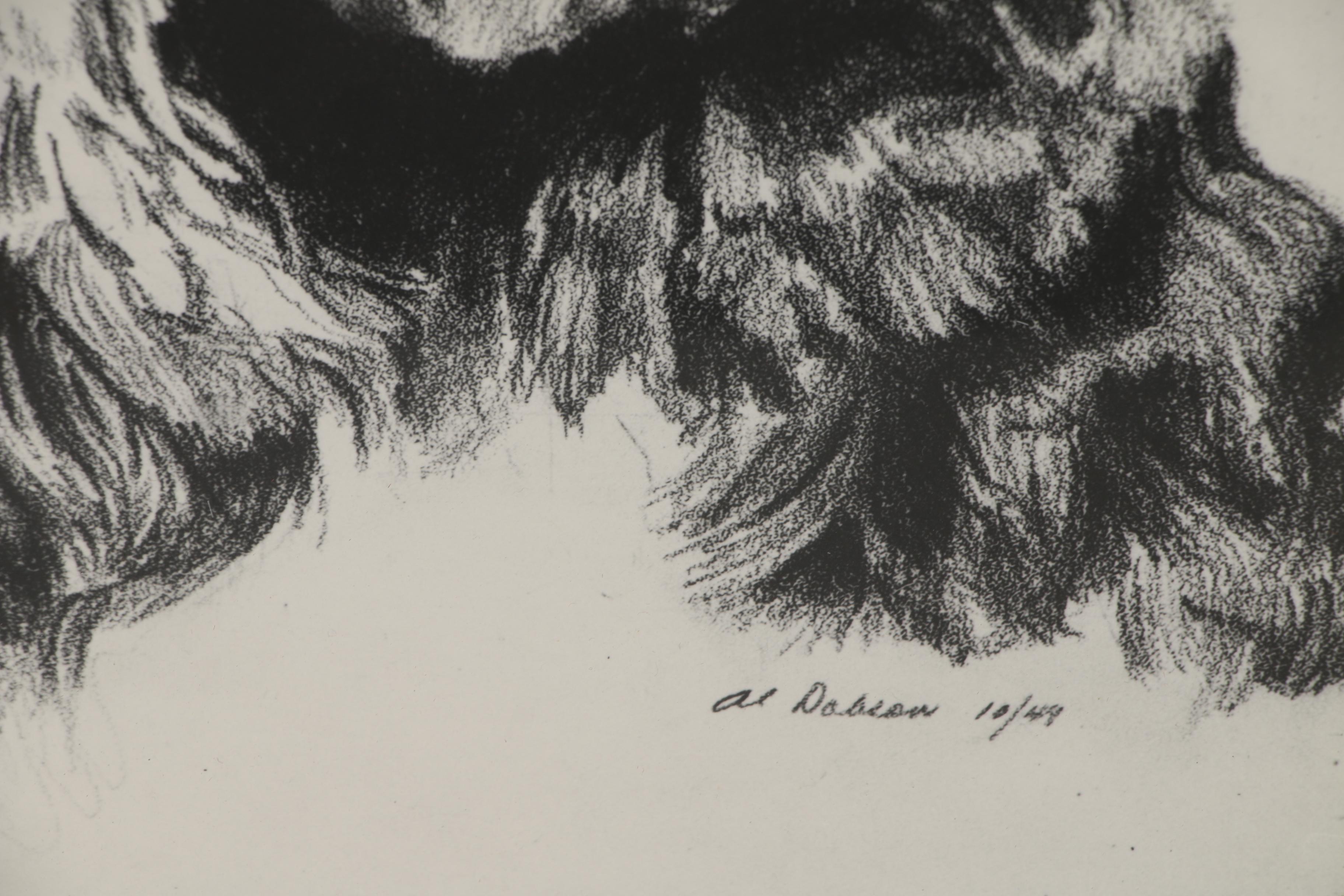 Pair of Dog Lithographs After Al Dobson, 20th Century