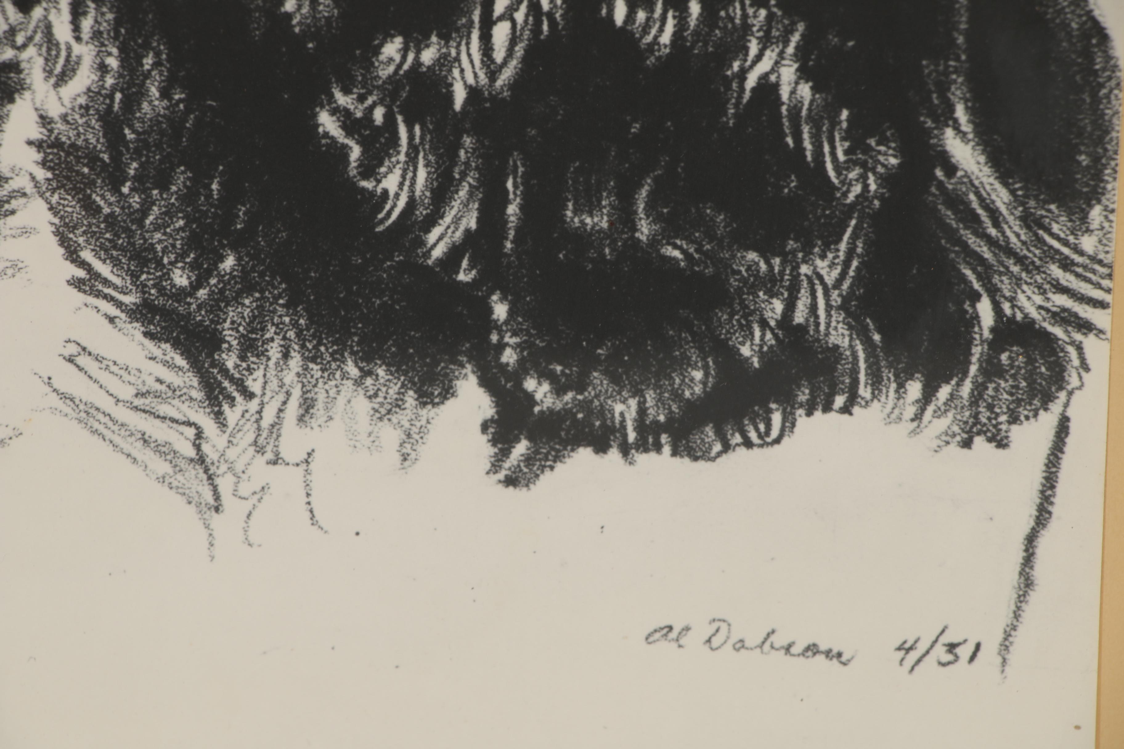 Pair of Dog Lithographs After Al Dobson, 20th Century
