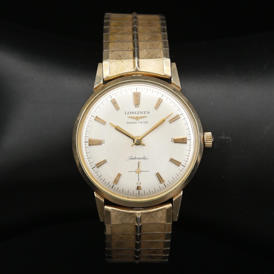 Longines Grand Prize Automatic Gold Filled and Stainless Steel Wristwatch