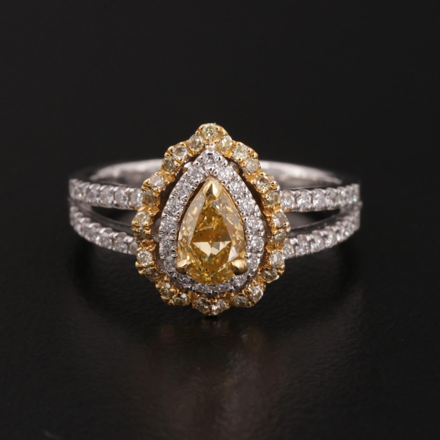 18K and 22K Gold Diamond Ring