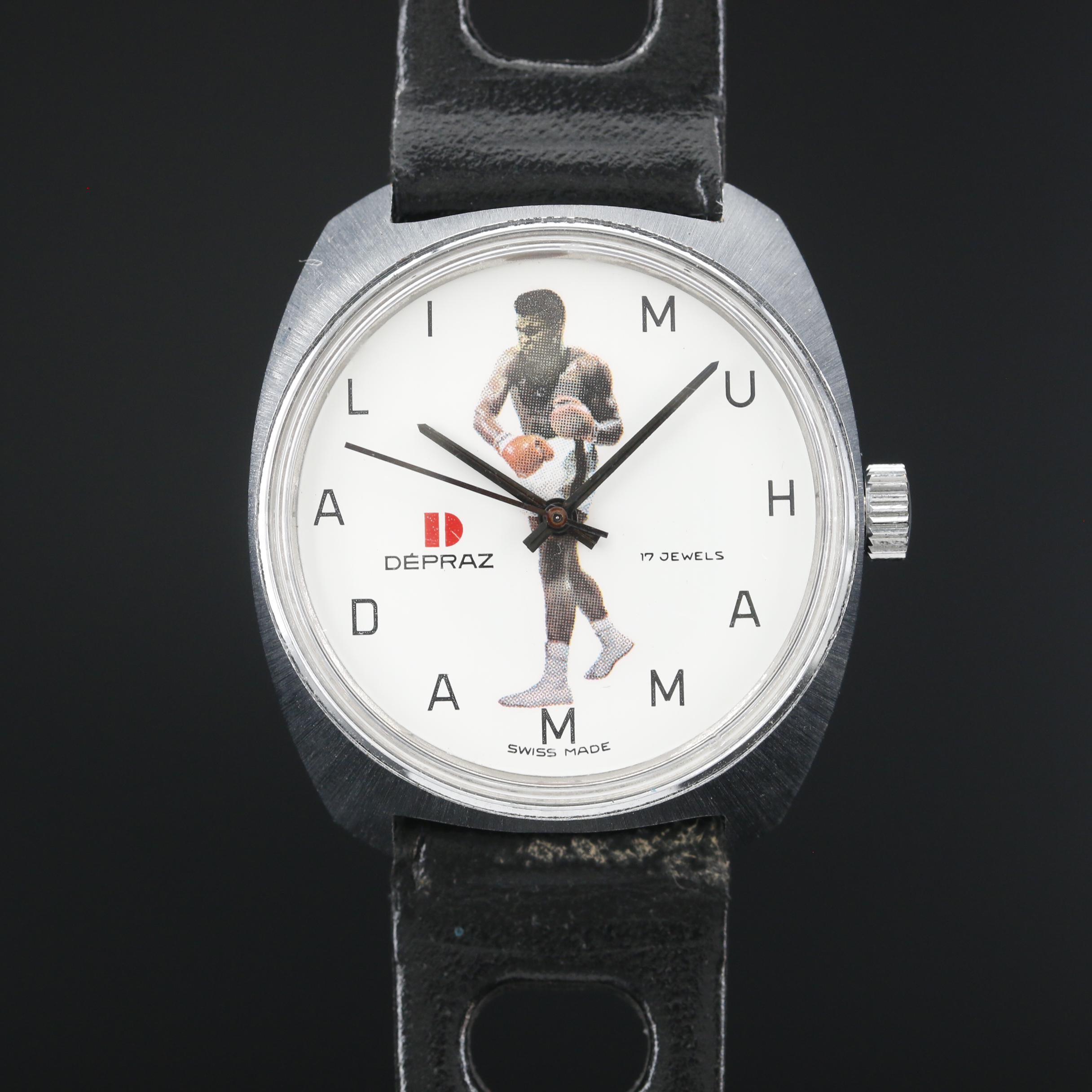 Vintage Depraz "Muhammad Ali" Stem Wind Watch