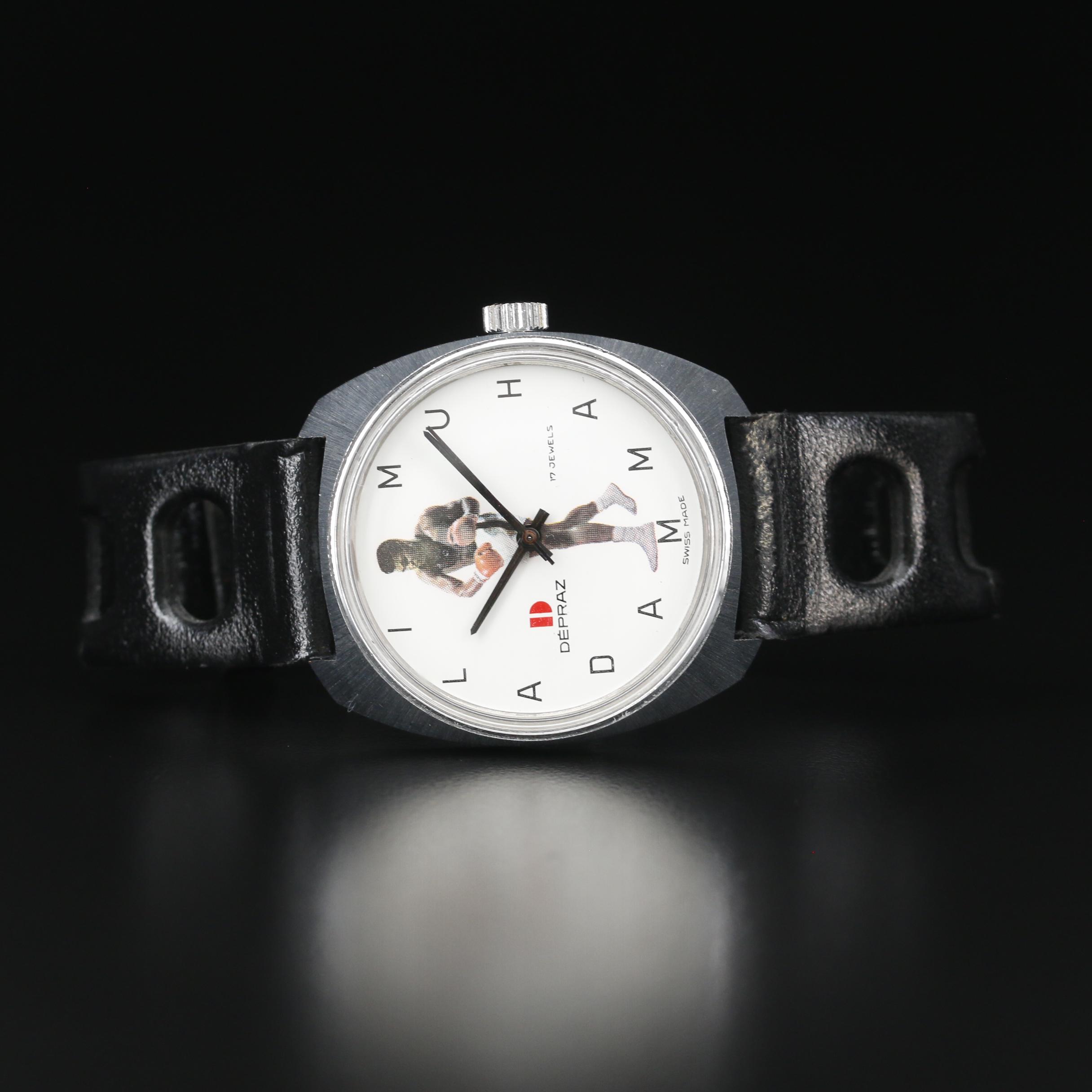 Vintage Depraz "Muhammad Ali" Stem Wind Watch