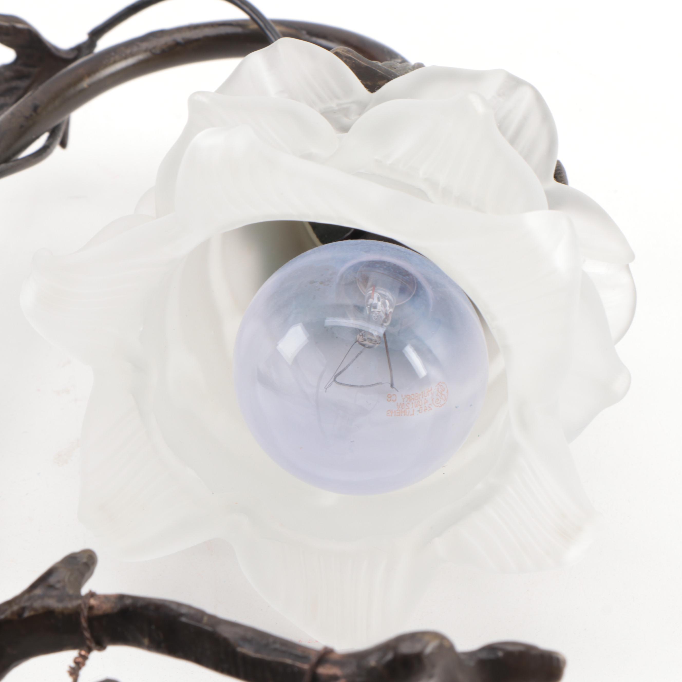 Victorian Style "Cherub on Swing" Table Accent Lamp