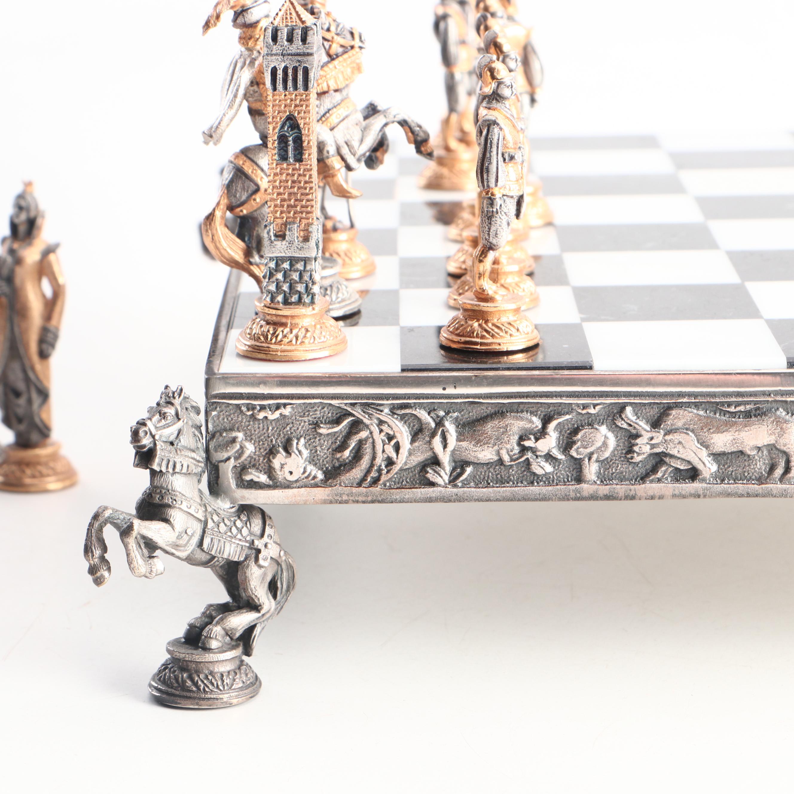 Giuseppe Vasari Medieval Style Chess Set
