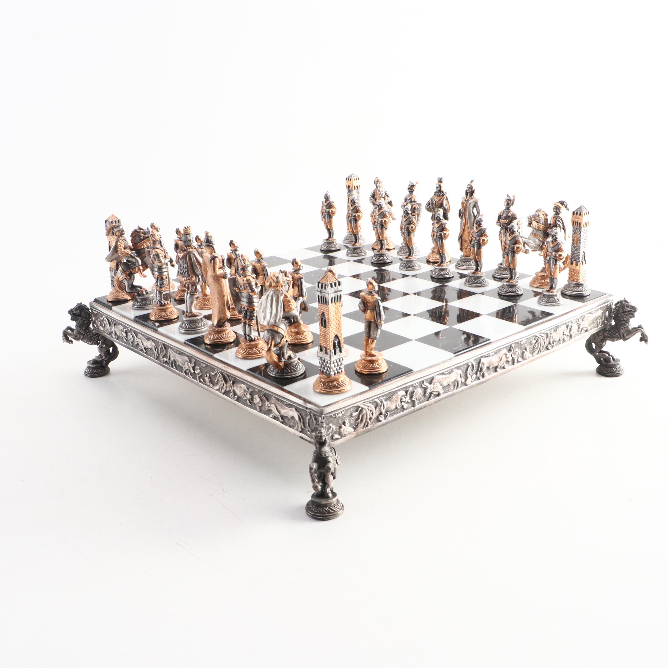 Giuseppe Vasari Medieval Style Chess Set