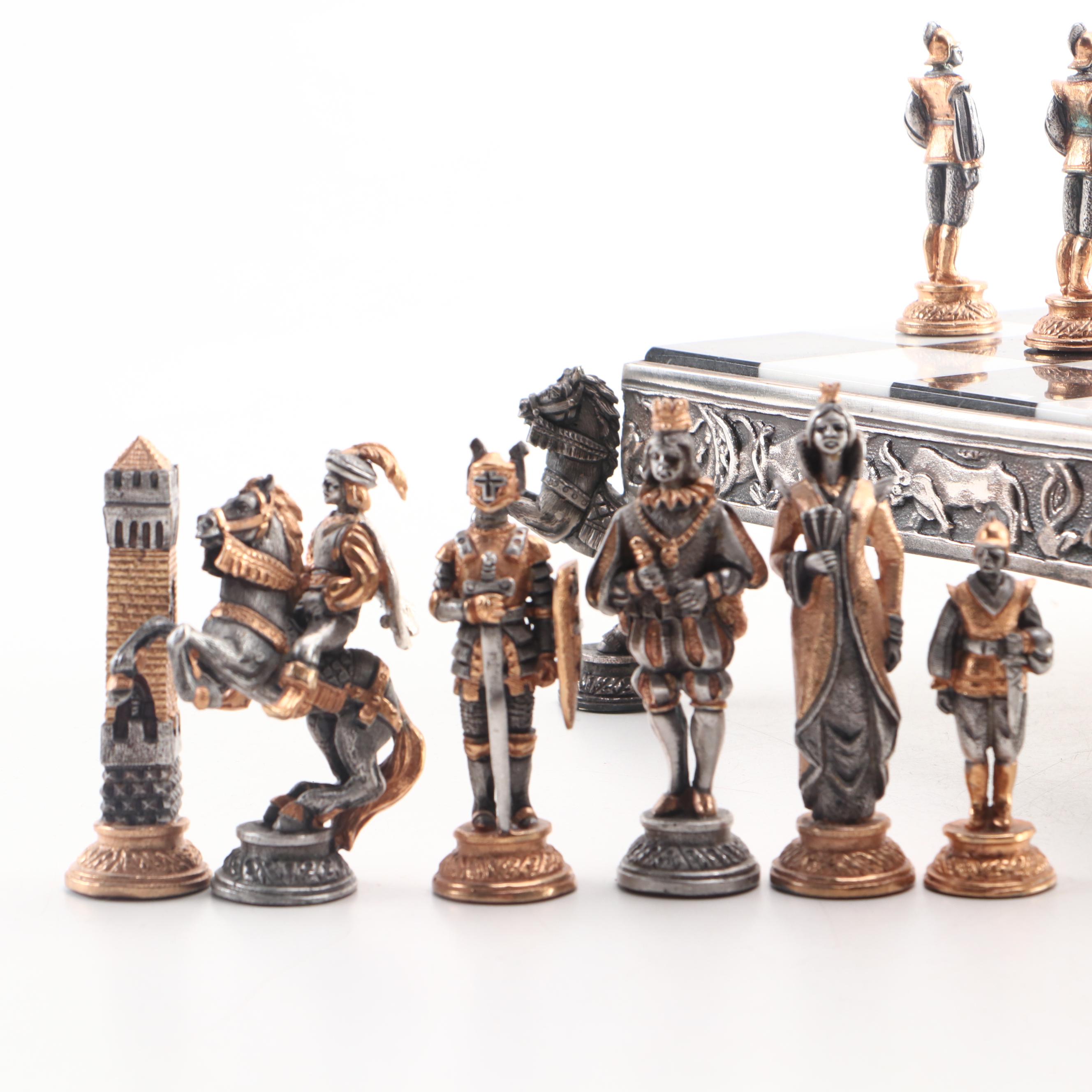 Giuseppe Vasari Medieval Style Chess Set
