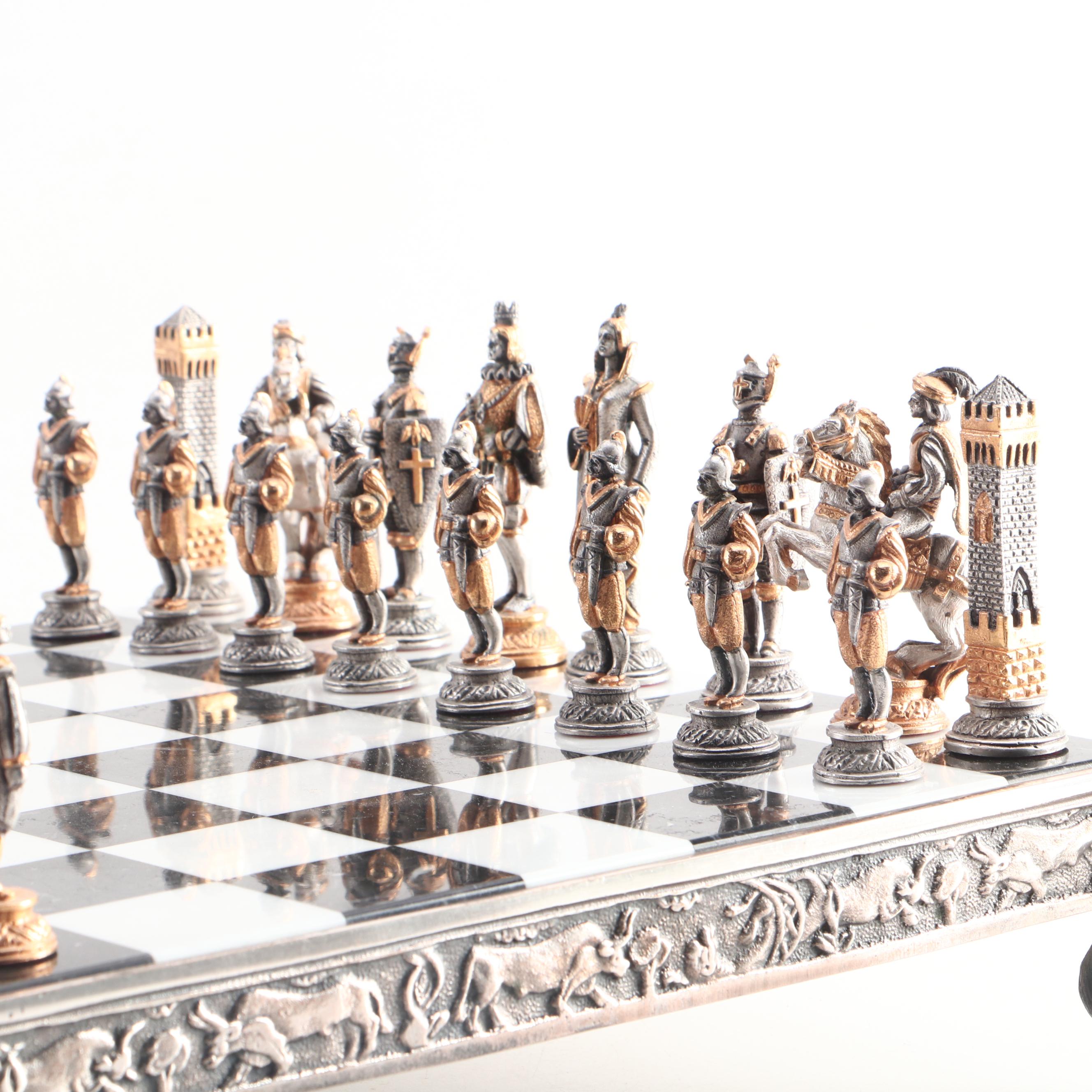 Giuseppe Vasari Medieval Style Chess Set
