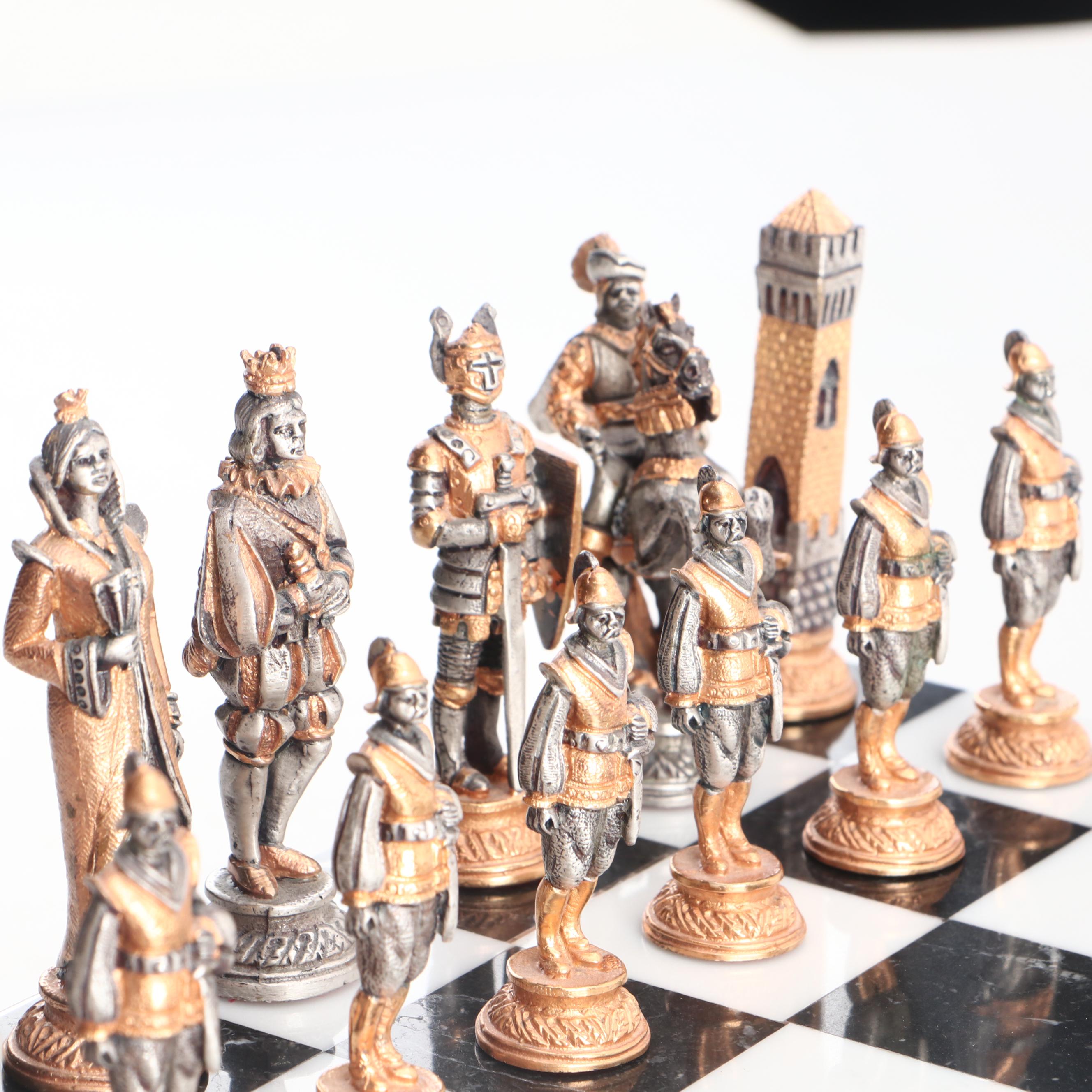 Giuseppe Vasari Medieval Style Chess Set