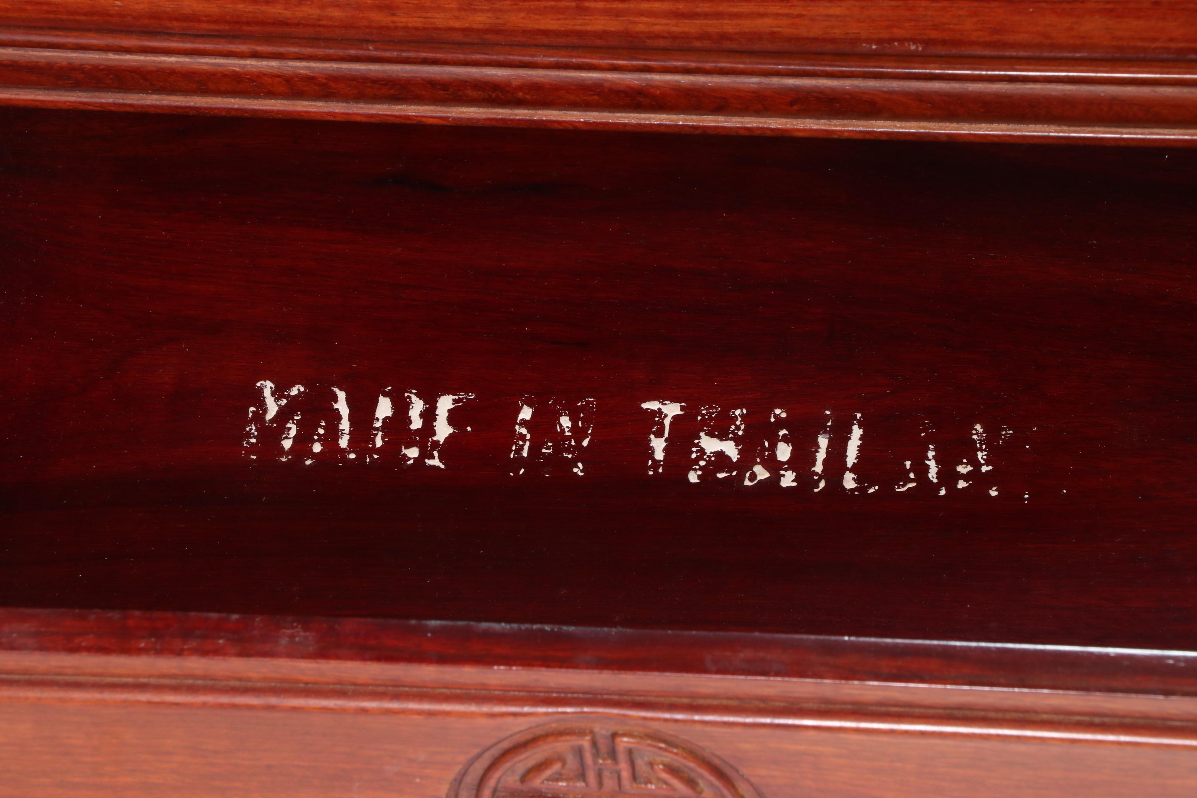 Thai Hardwood Mirror-Back Display Cabinet