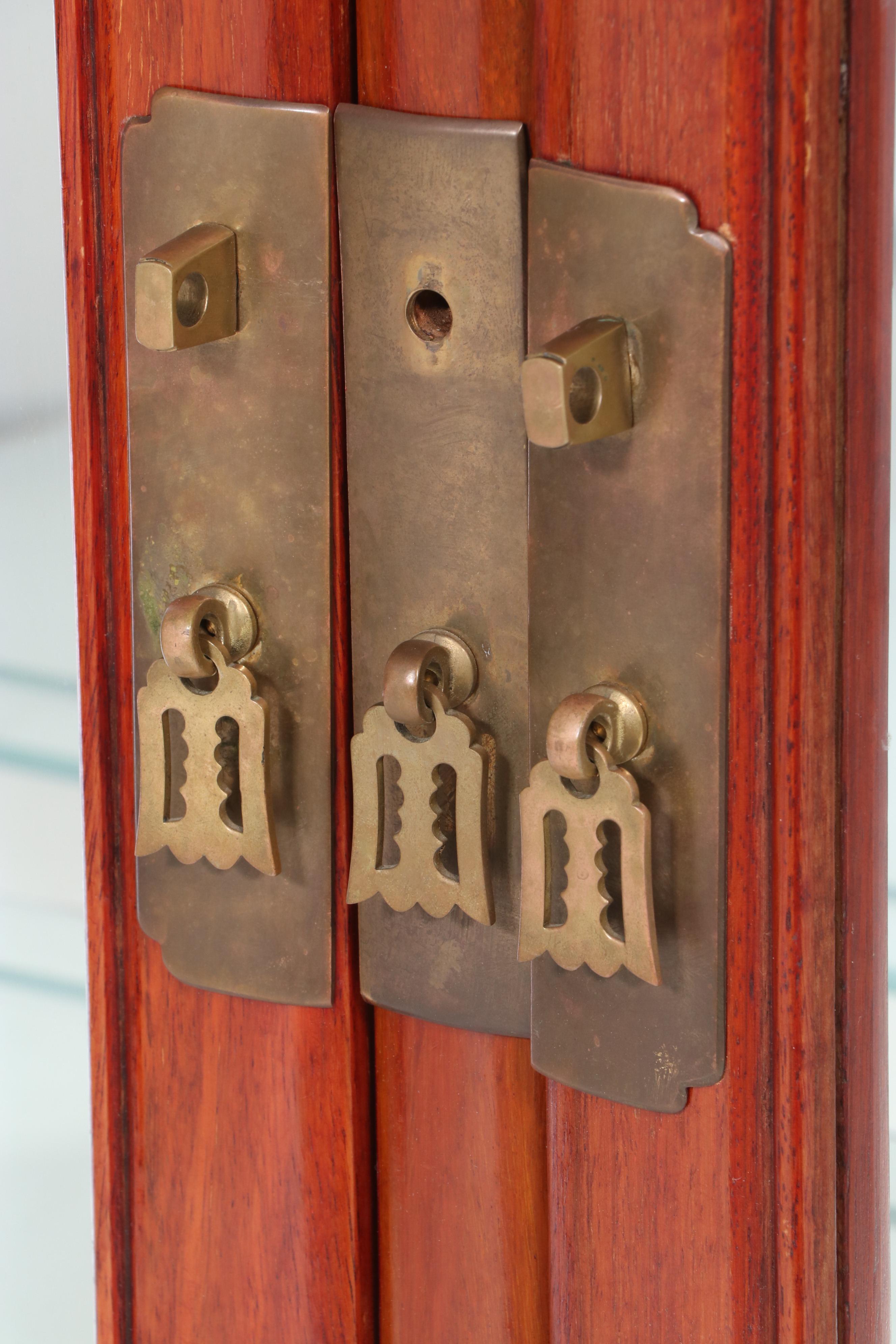 Thai Hardwood Mirror-Back Display Cabinet