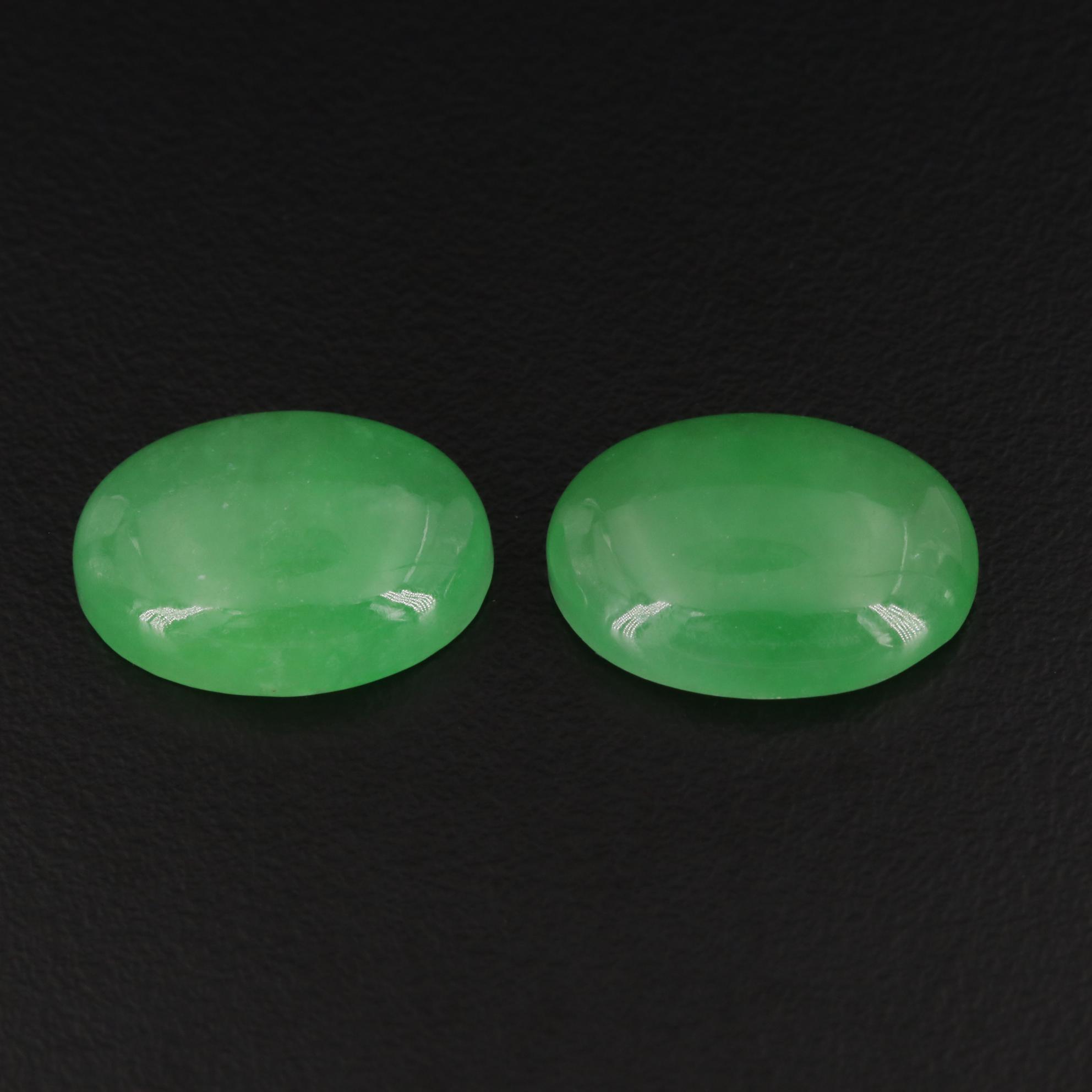 Loose 36.26 CTW Jadeite Cabochons