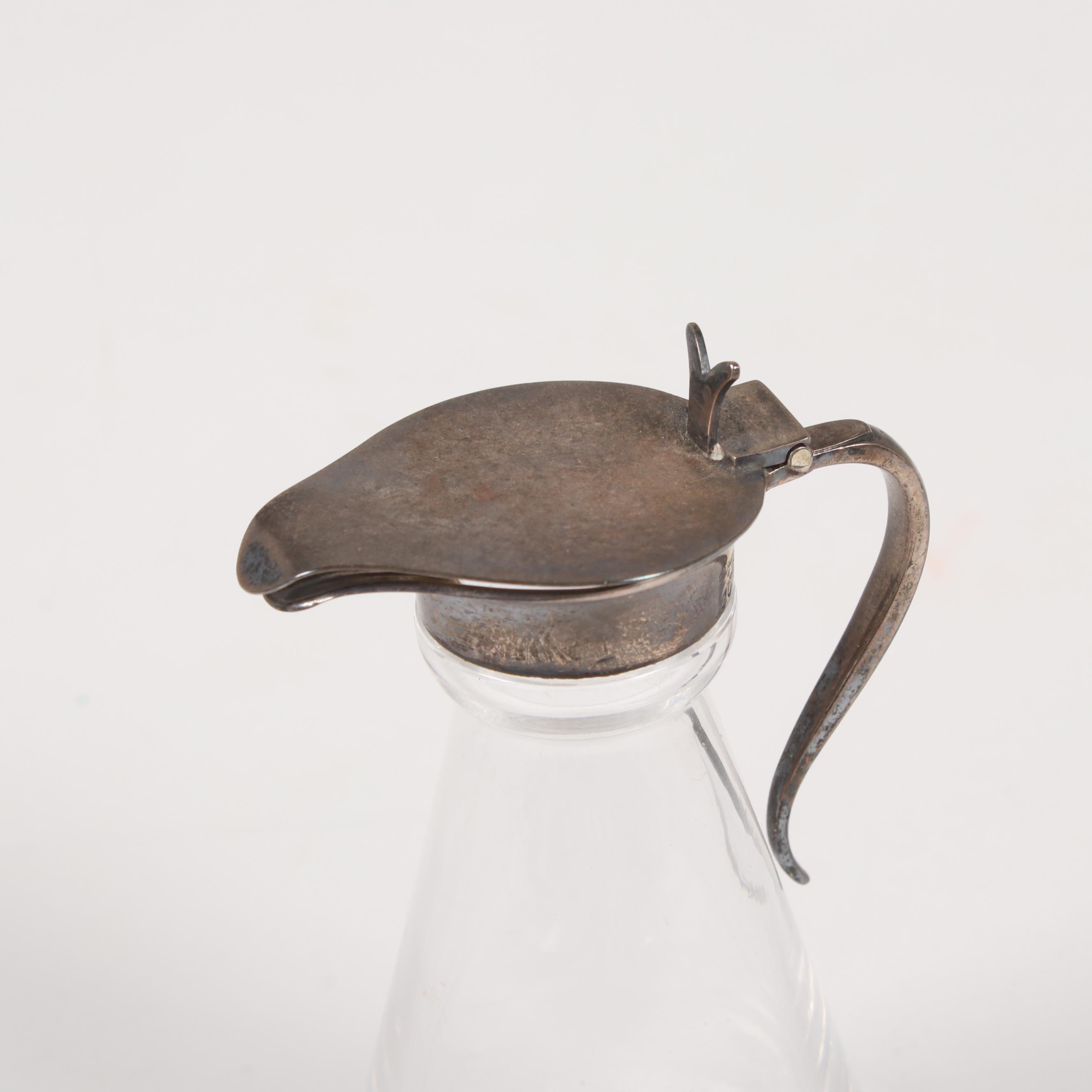 Barker Bros. Ltd. Sterling Silver and Glass Noggin, Birmingham, 1955