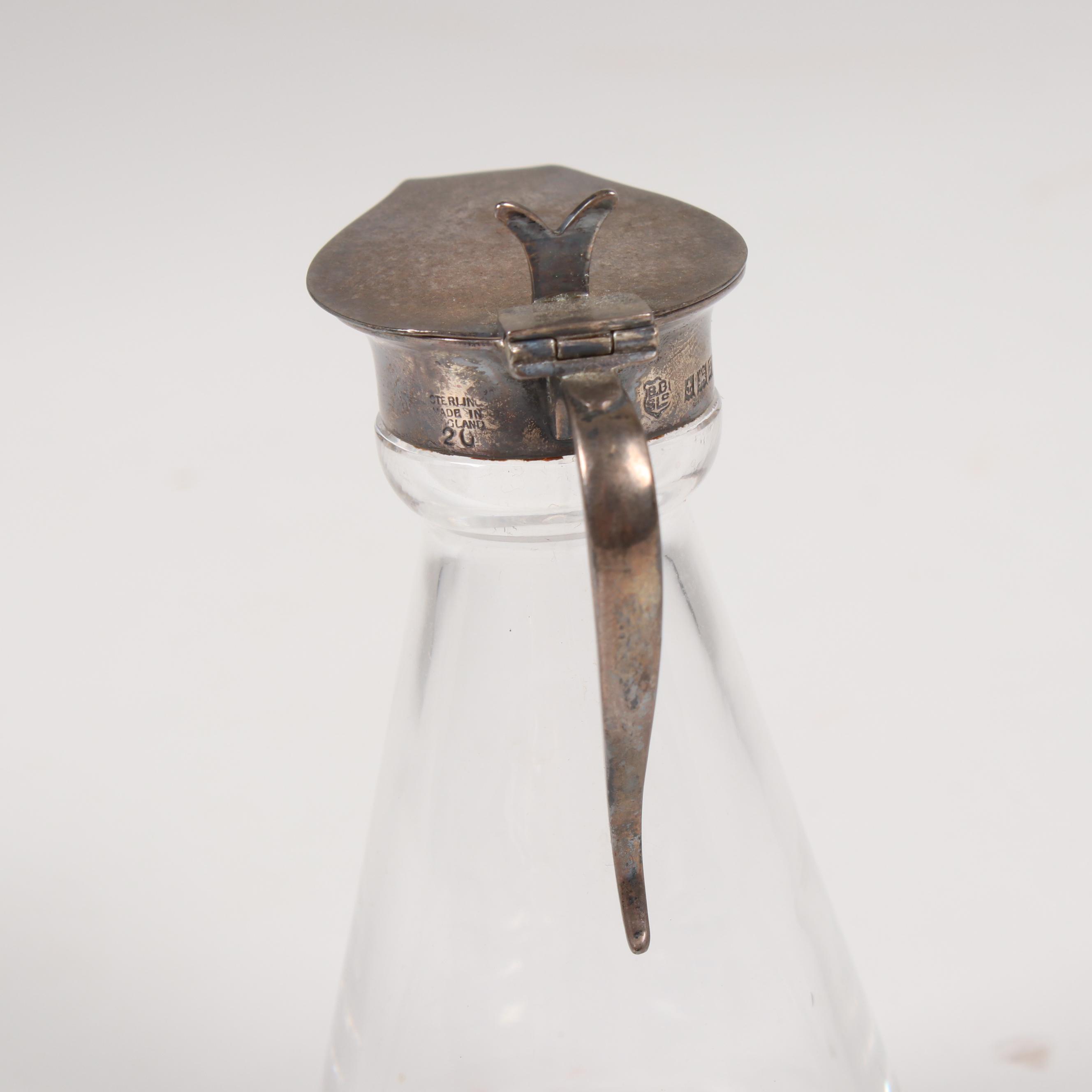 Barker Bros. Ltd. Sterling Silver and Glass Noggin, Birmingham, 1955