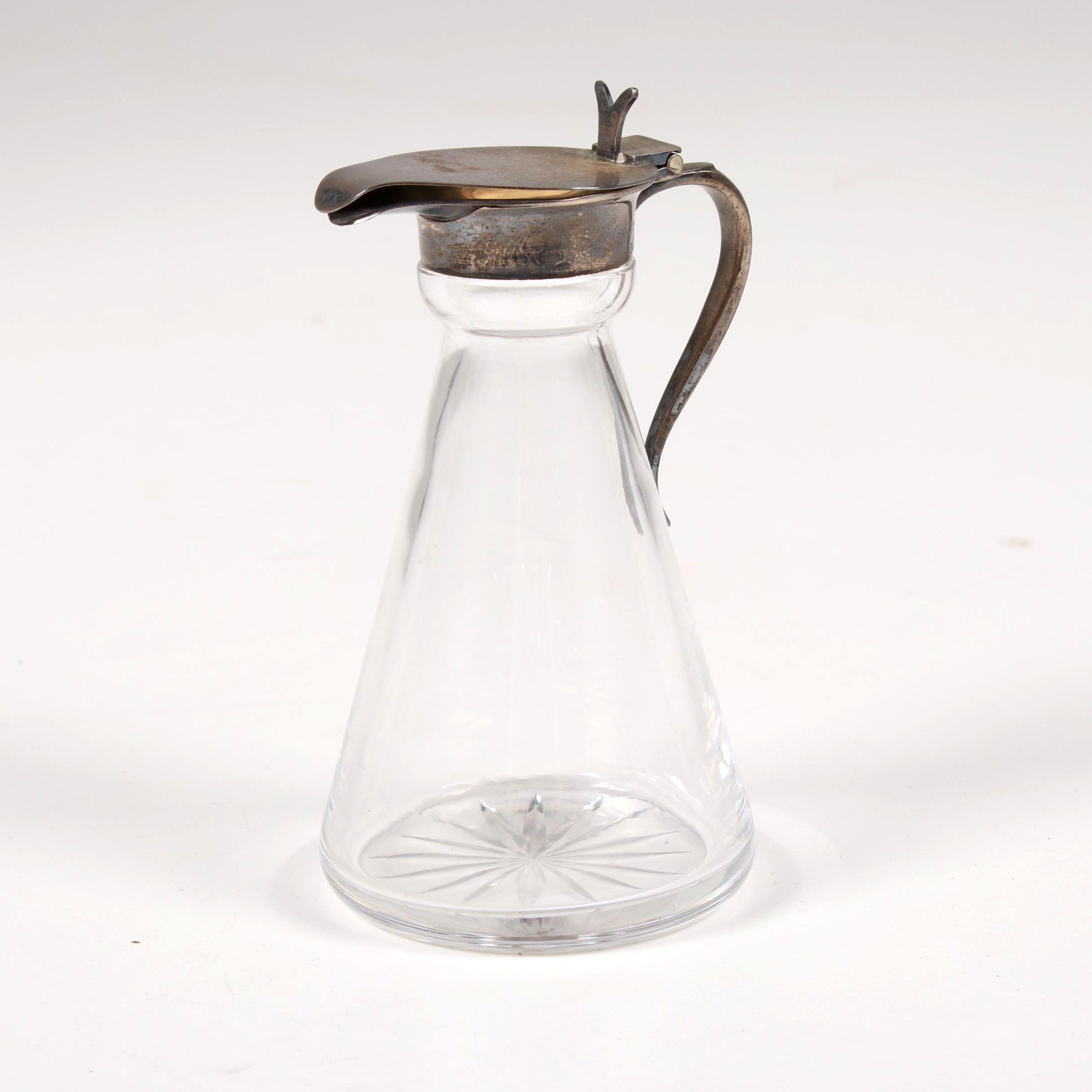 Barker Bros. Ltd. Sterling Silver and Glass Noggin, Birmingham, 1955