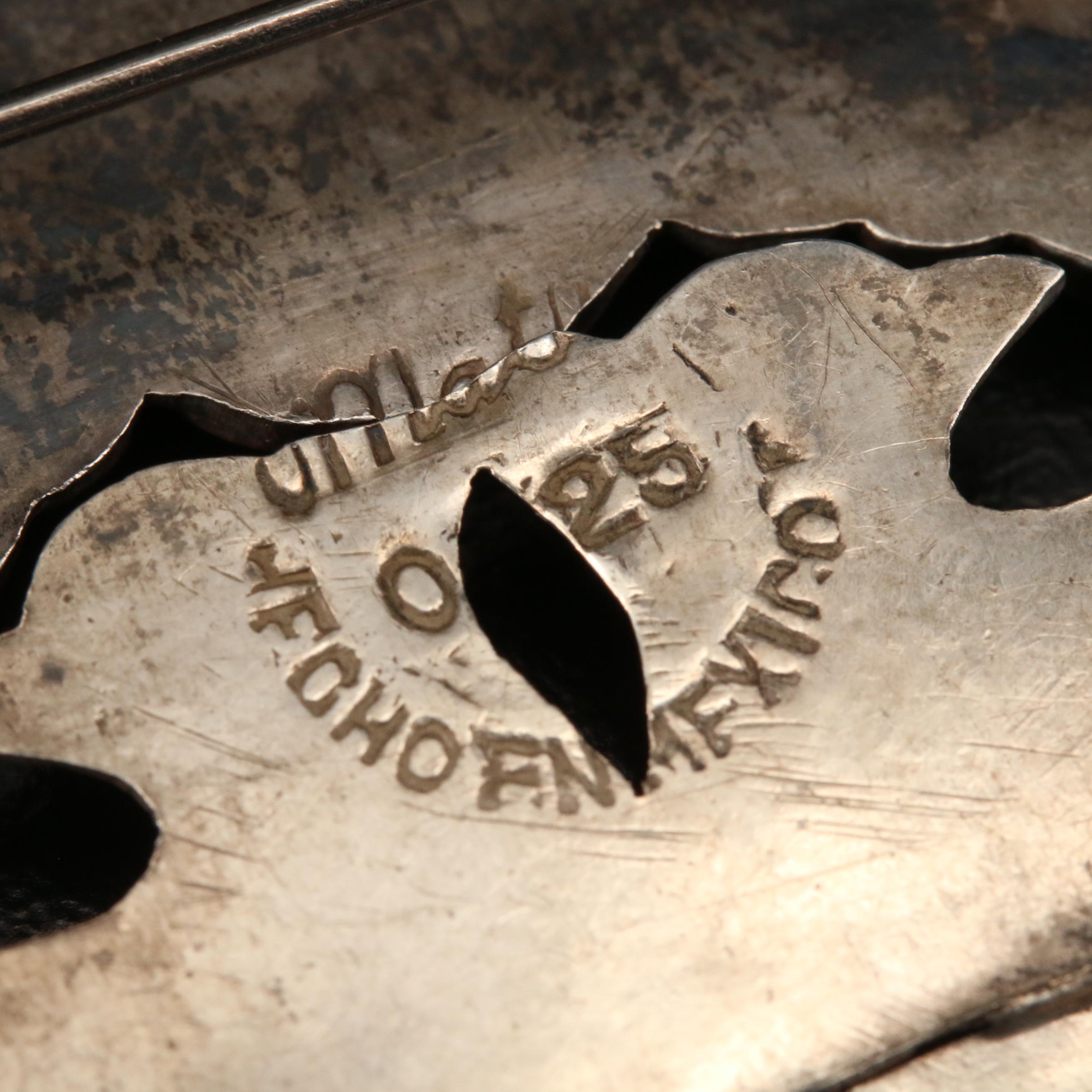 Mat-Matilde Poulat & Ricardo Salas Mexican Brooch and Clip-On Earrings Set