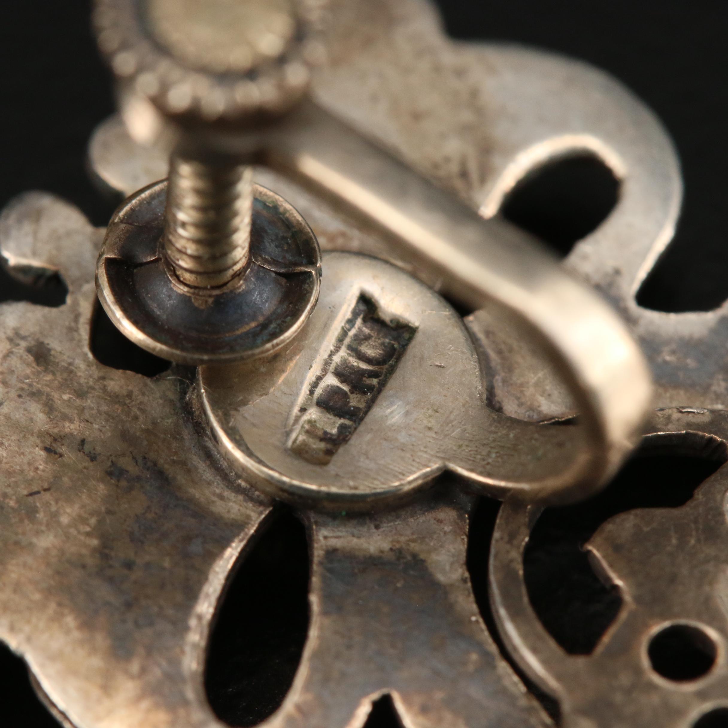 Mat-Matilde Poulat & Ricardo Salas Mexican Brooch and Clip-On Earrings Set