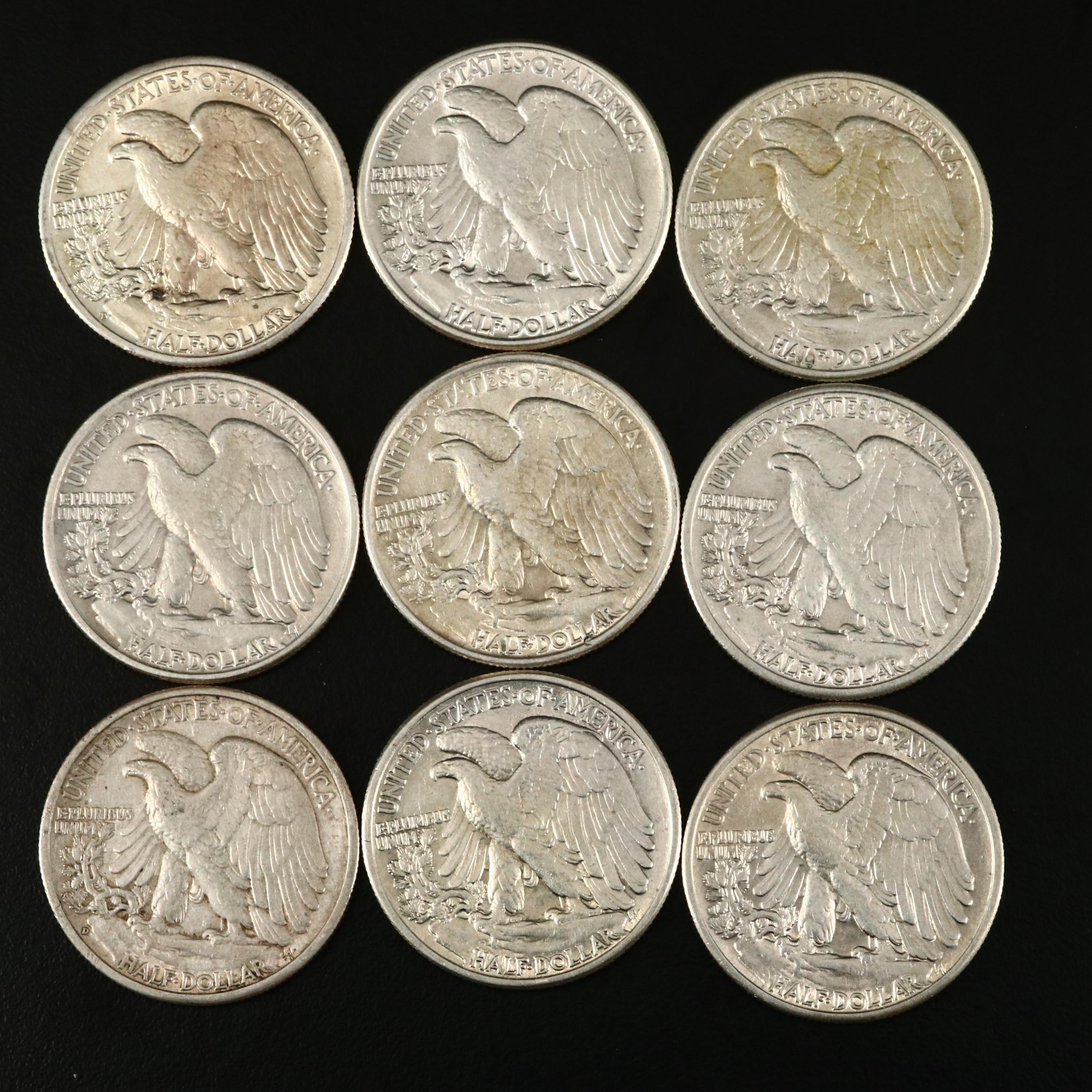 Roll of Twenty High Grade Walking Liberty Silver Half Dollars