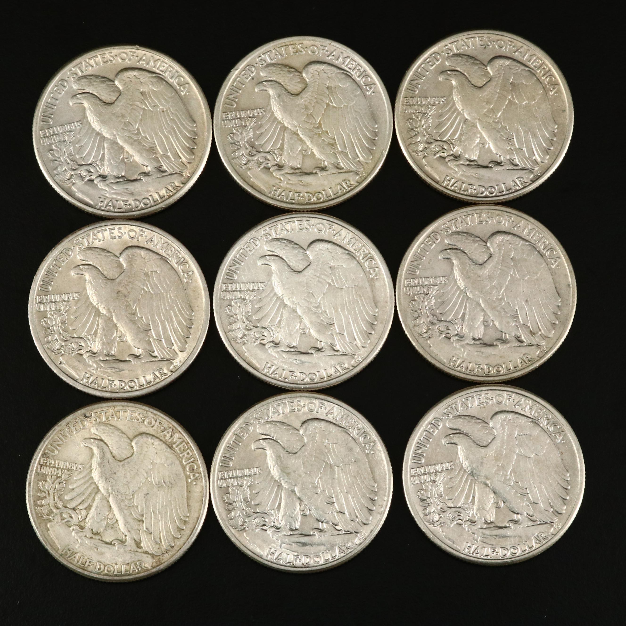 Roll of Twenty High Grade Walking Liberty Silver Half Dollars