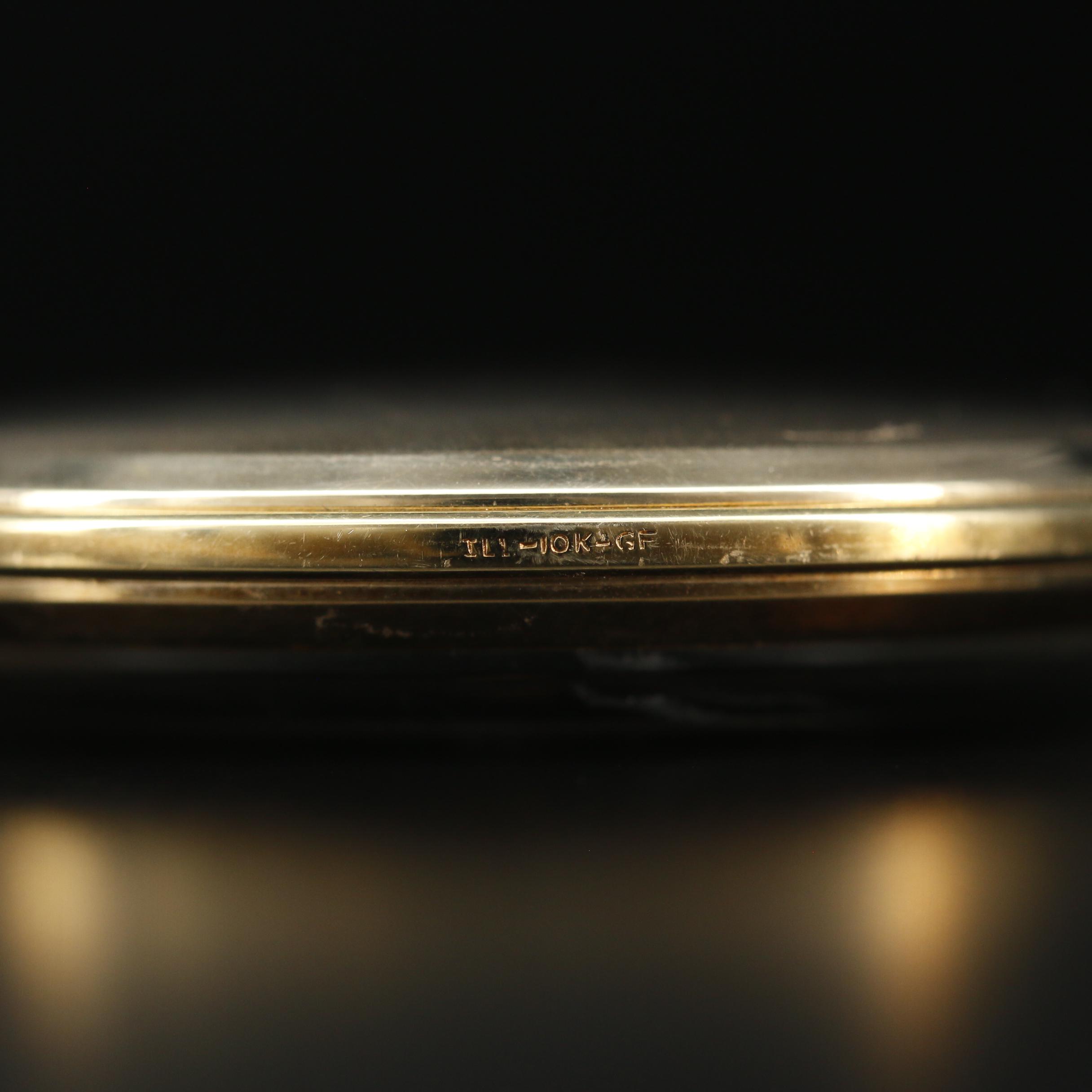 Vintage Elgin Deluxe 10K Gold Filled Open Face Pocket Watch