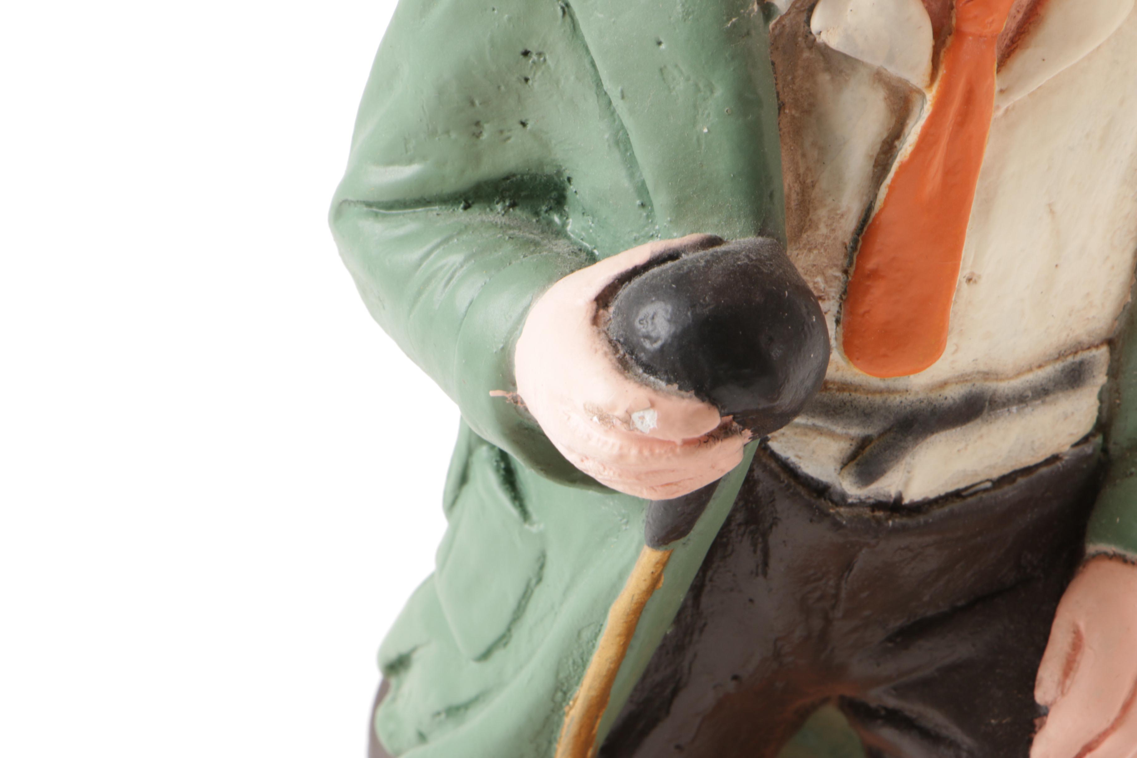 Cast Plaster Marx Brothers Figurines with Murray Hill Radio Broadcast Record Set