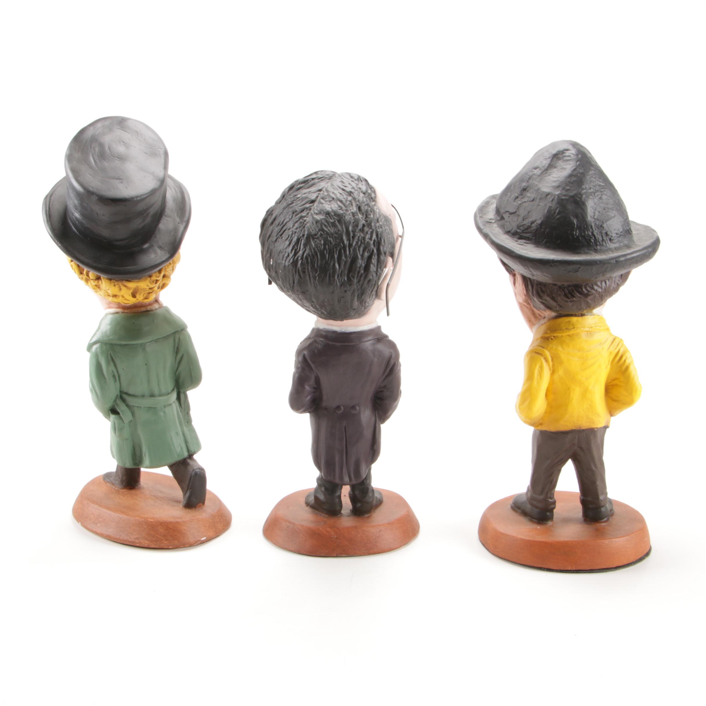 Cast Plaster Marx Brothers Figurines with Murray Hill Radio Broadcast Record Set