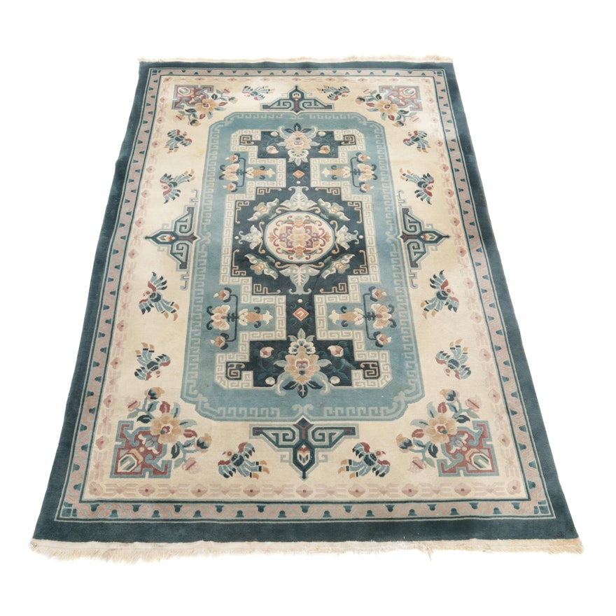 6' x 9'5 Hand-Knotted Chinese Sculpted Rug