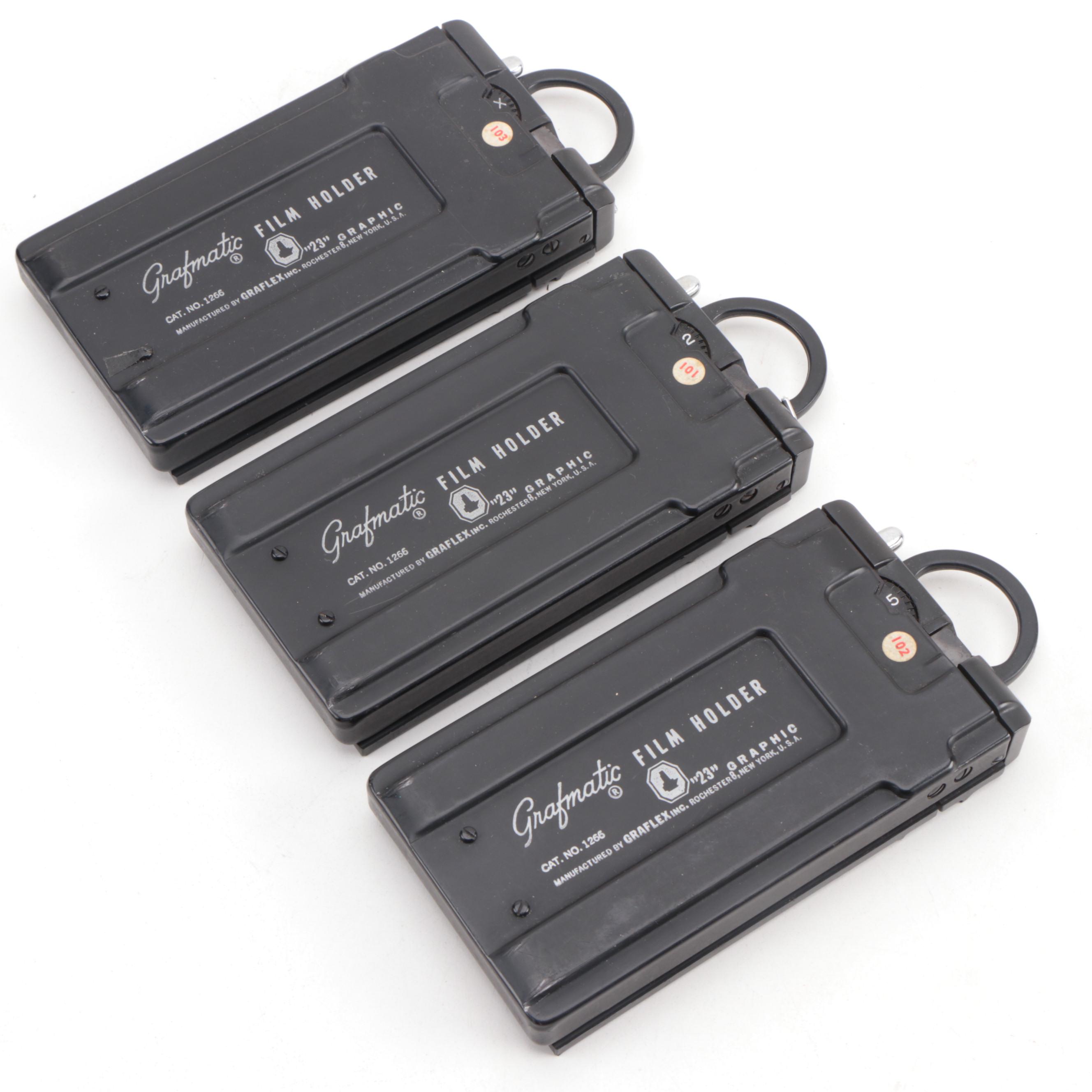 Graflex Camera Accessories Including Film Pack Adapters and Film Holders