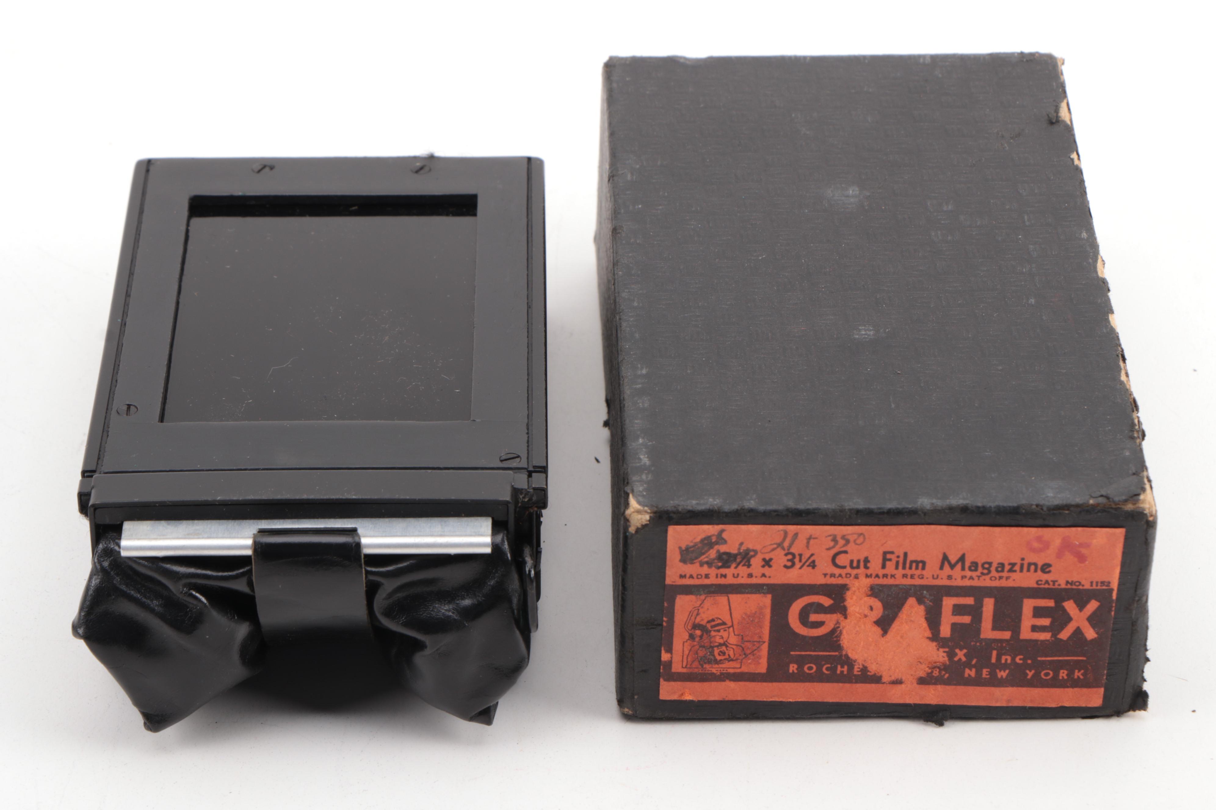 Graflex Camera Accessories Including Film Pack Adapters and Film Holders