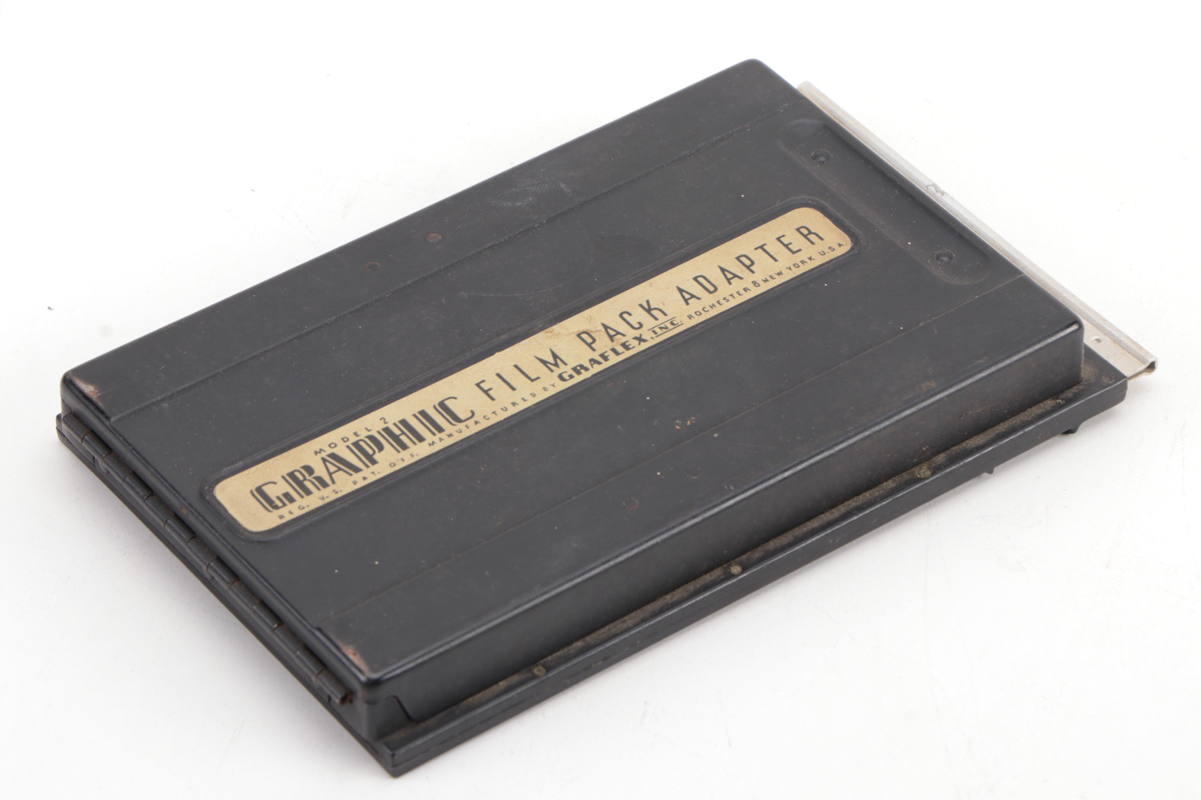 Graflex Camera Accessories Including Film Pack Adapters and Film Holders