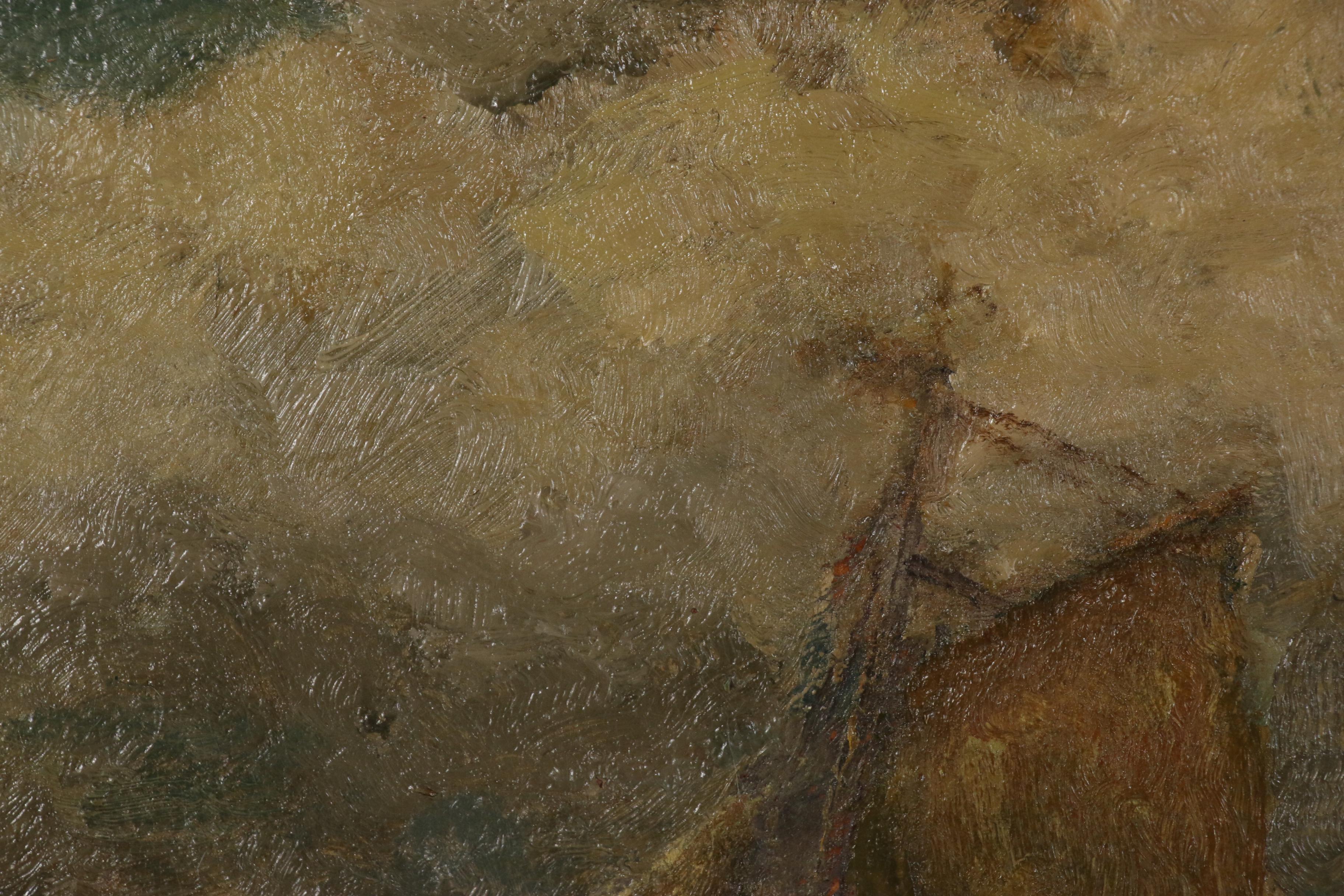 Archibald P. Wigle Maritime Oil Painting, Early 20th Century