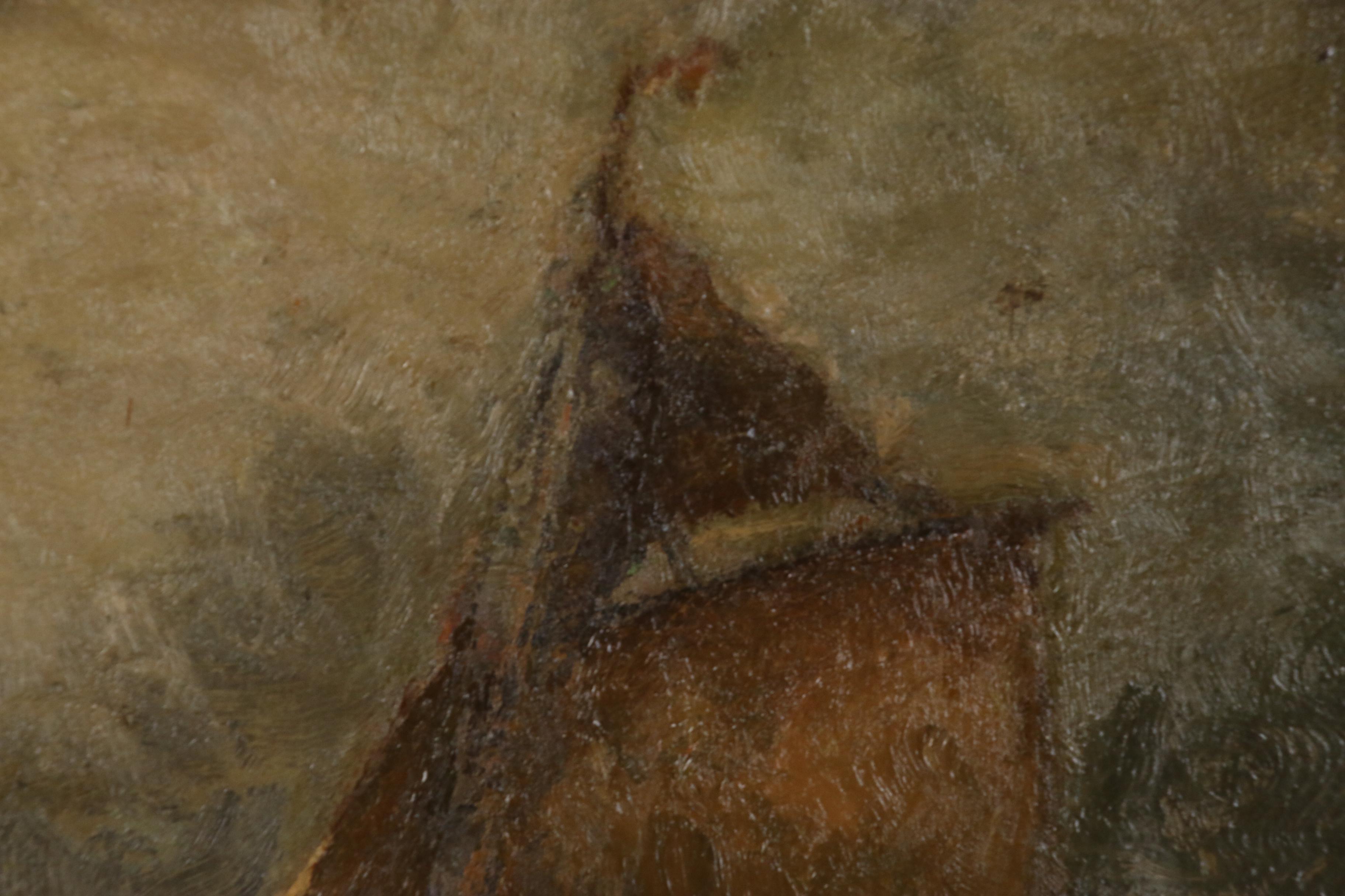 Archibald P. Wigle Maritime Oil Painting, Early 20th Century