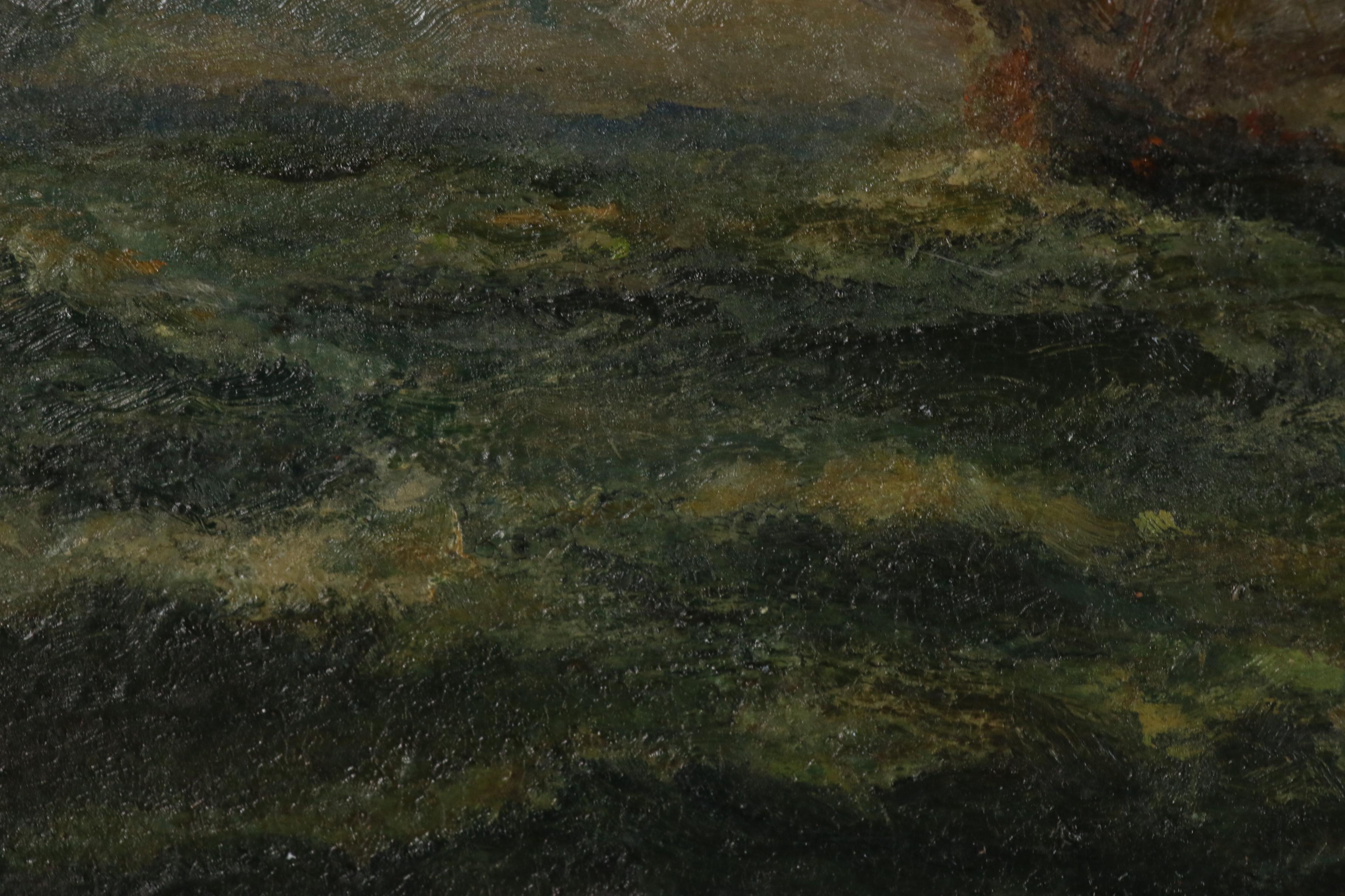 Archibald P. Wigle Maritime Oil Painting, Early 20th Century