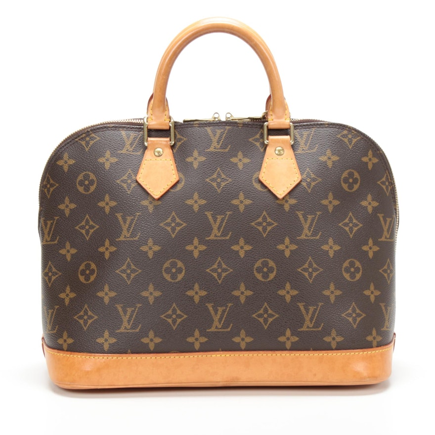 Louis Vuitton Alma PM Satchel in Monogram Canvas and Vachetta Leather