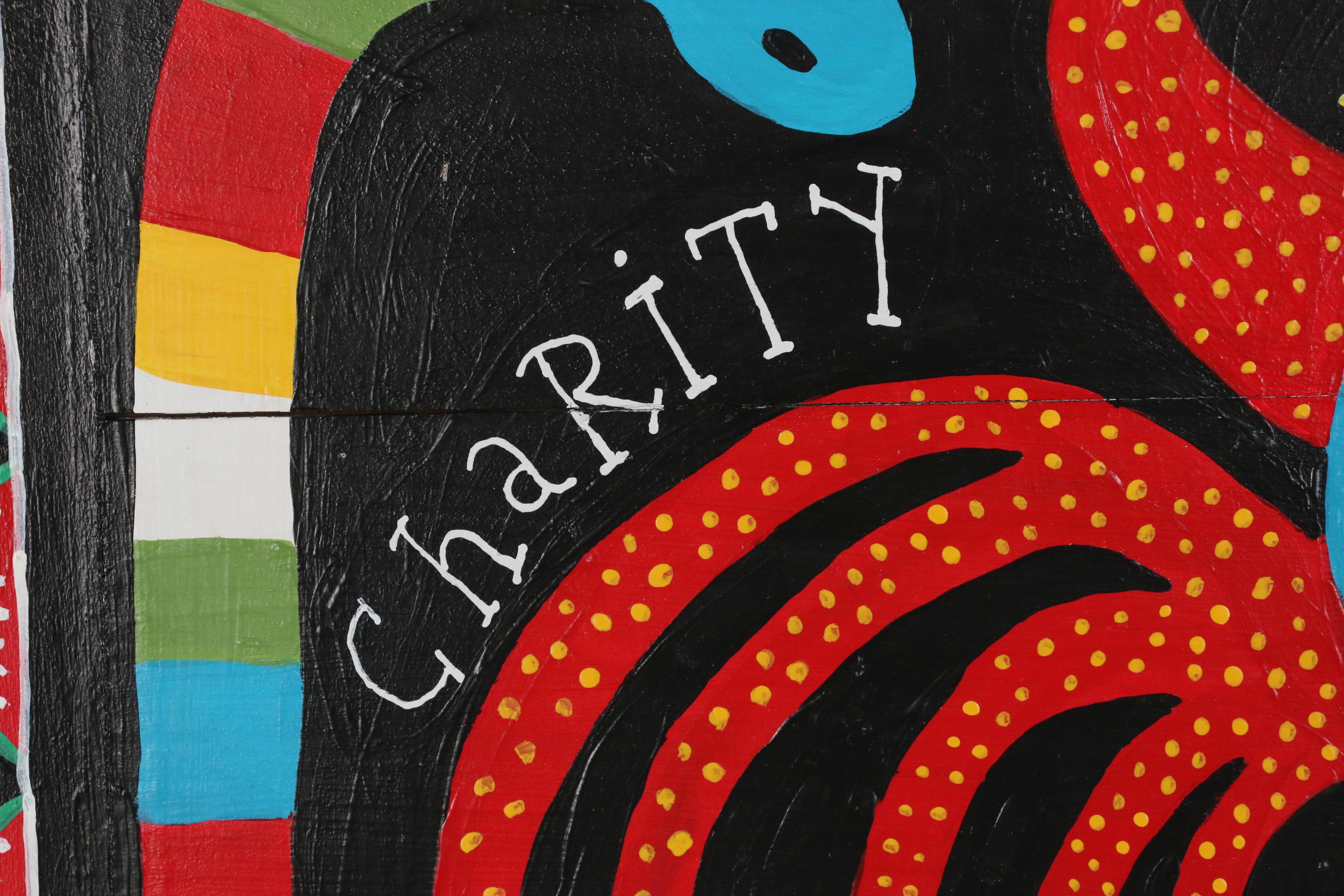 Jim Gary Phillips Folk Art Acrylic Painting "The New Bird"