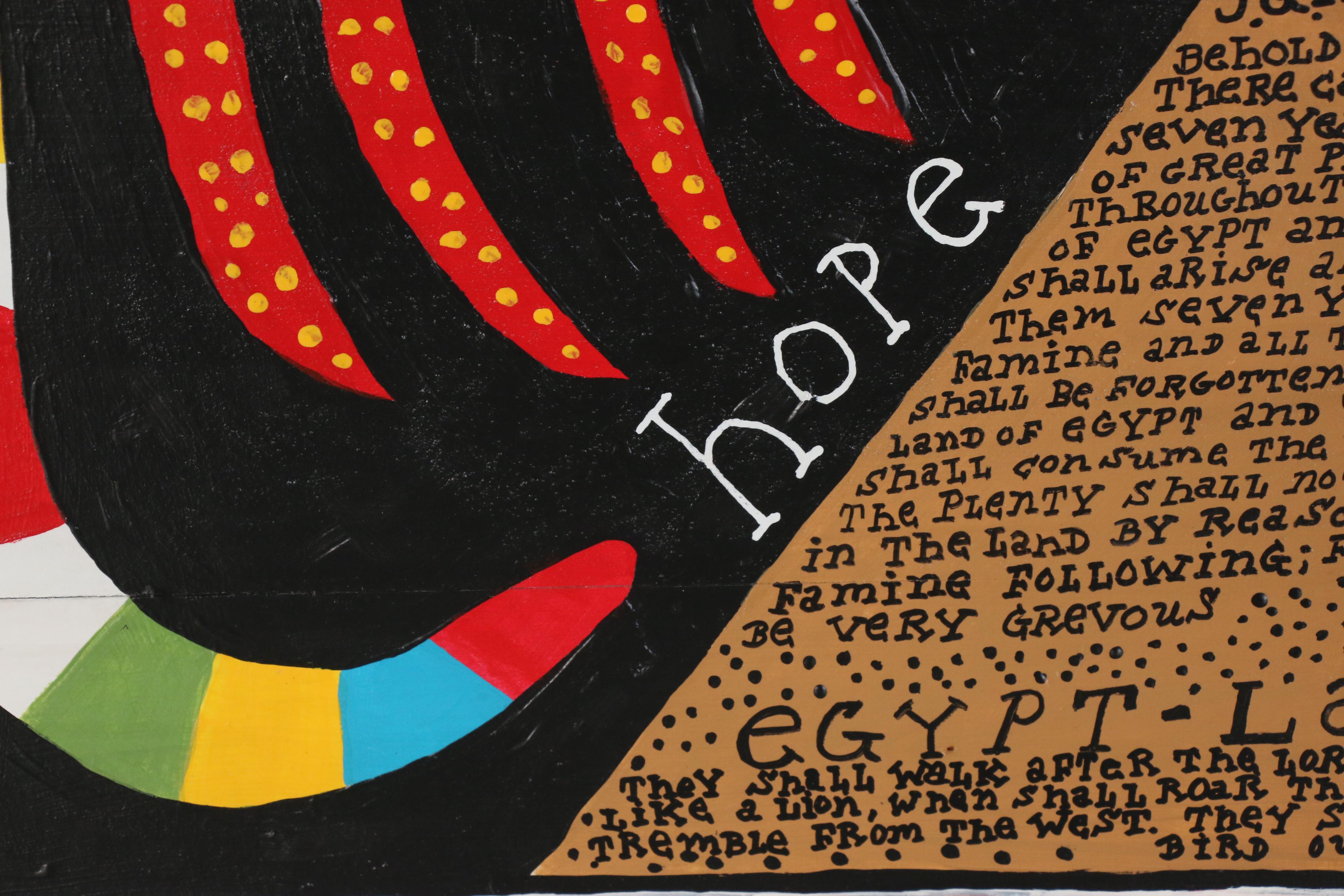 Jim Gary Phillips Folk Art Acrylic Painting "The New Bird"