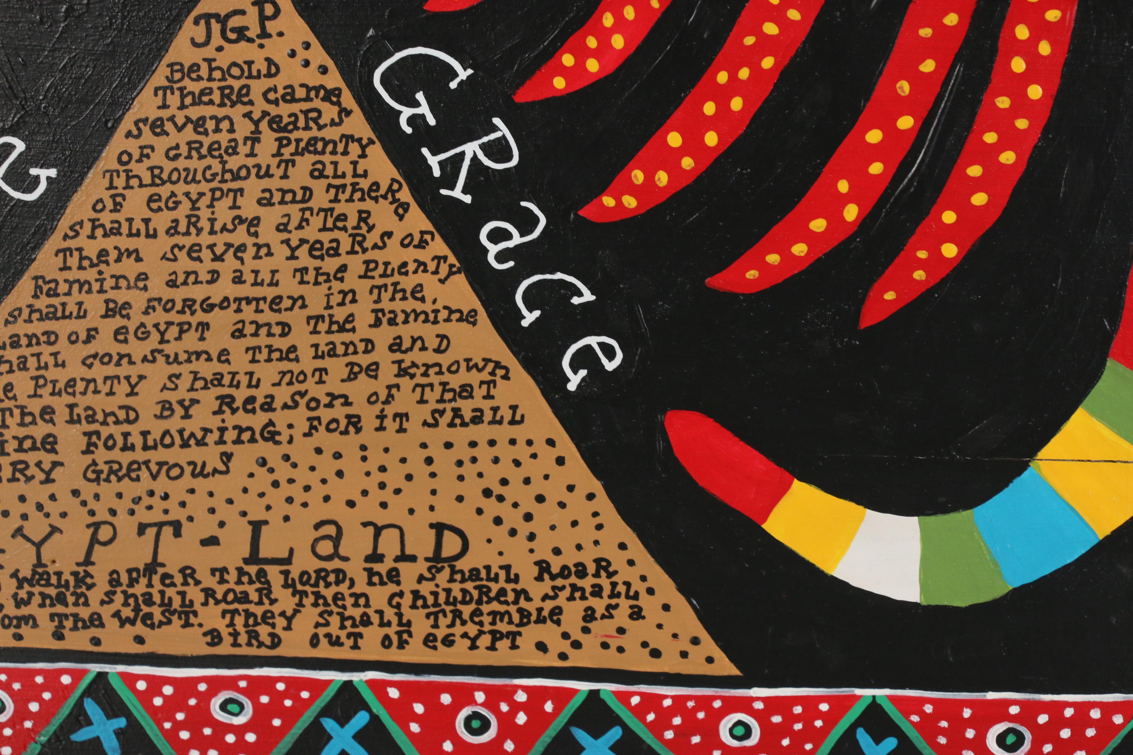 Jim Gary Phillips Folk Art Acrylic Painting "The New Bird"