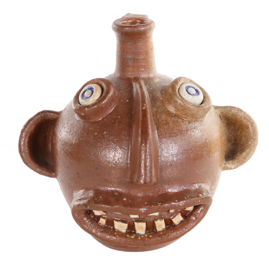 Greg Seigel Stoneware Face Jug "Yes This Is You", 2006