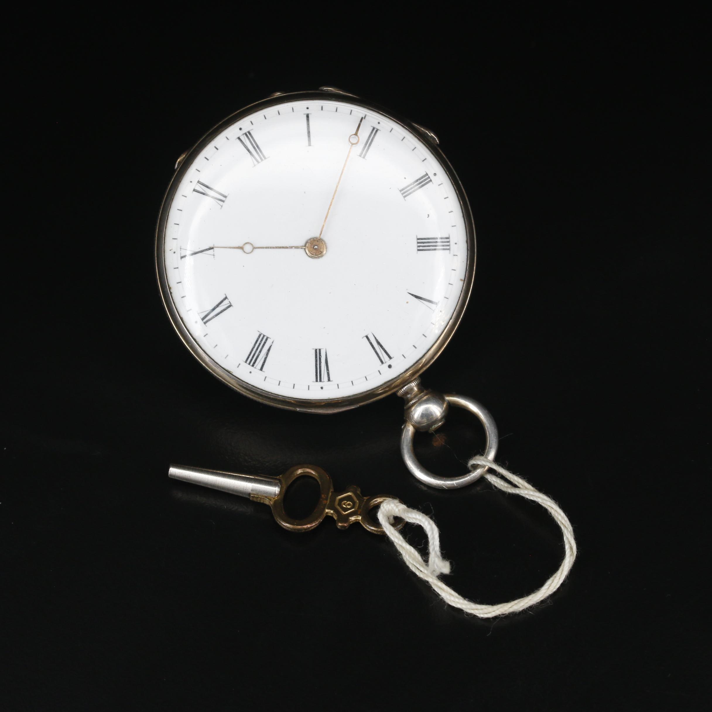 Bordier 800 Silver Pocket Watch and Tiffany & Co. Sterling Silver Letter Holder